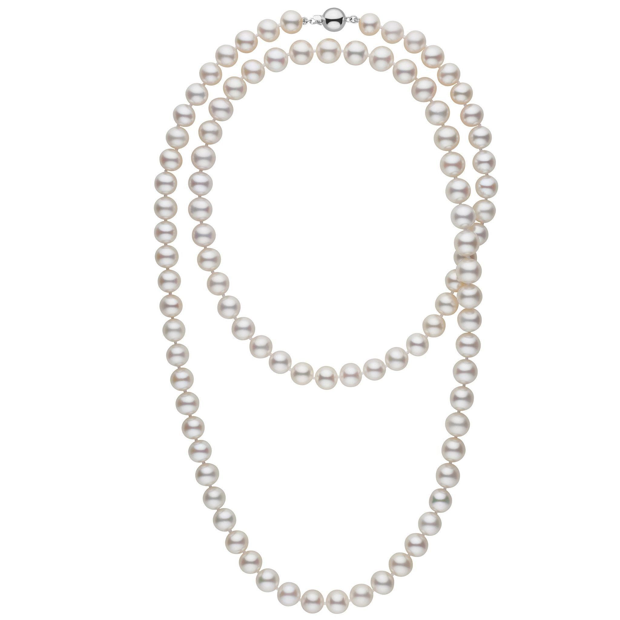 35-inch 8.5-9.0 mm AAA White Freshwater Pearl Necklace