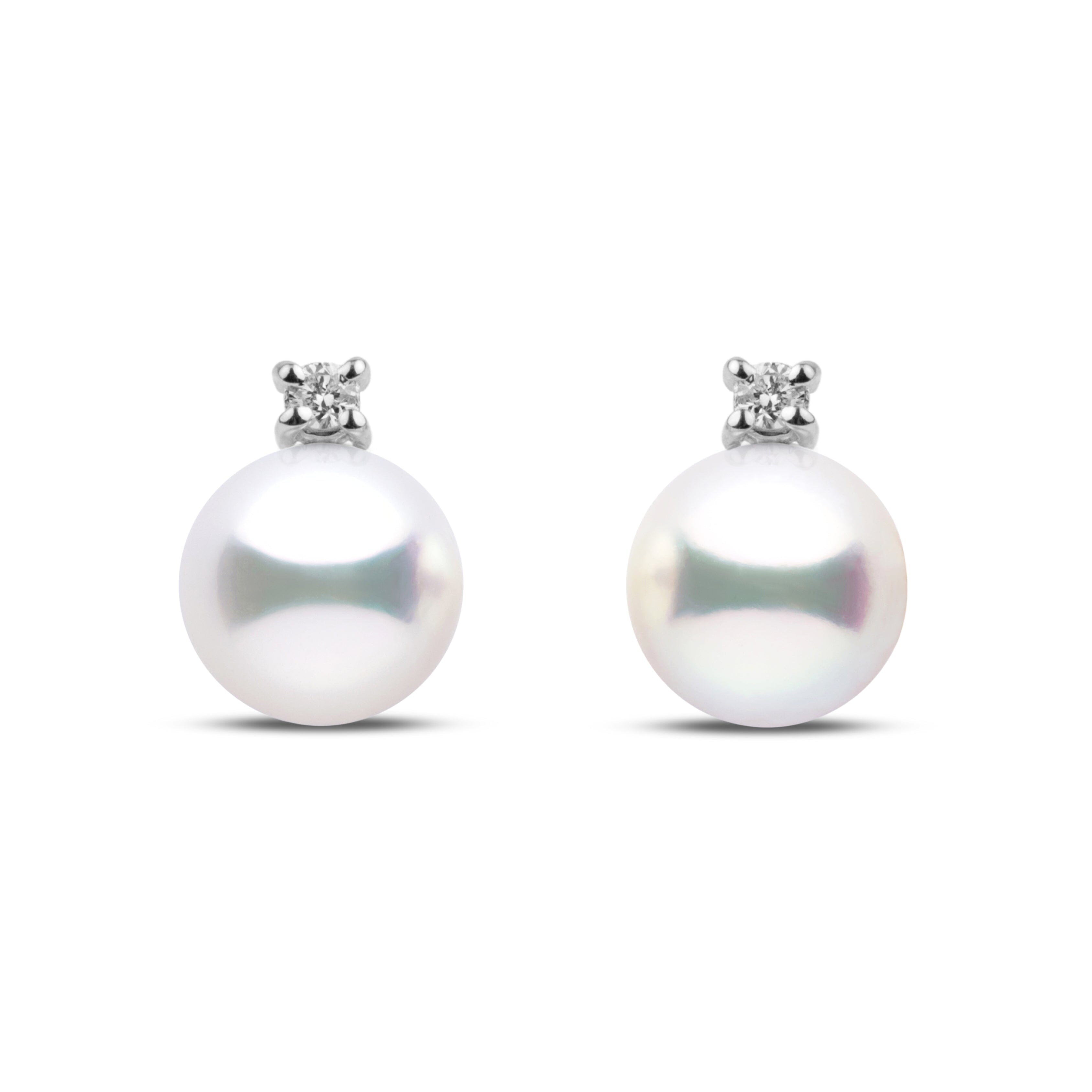 Starlight Collection 6.5-7.0 mm Akoya Pearl and Diamond Earrings