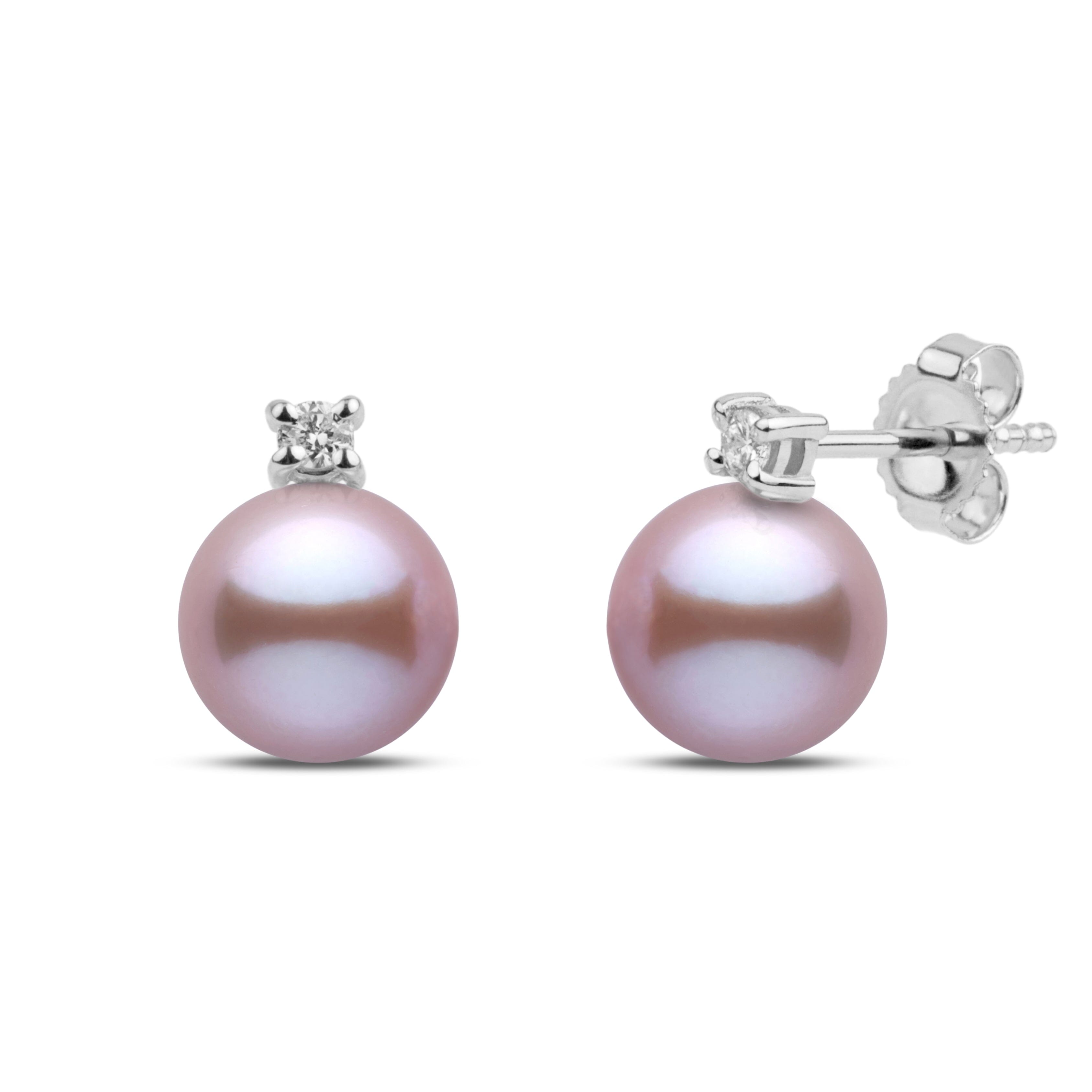 Starlight Collection 6.5-7.0 mm Lavender Freshadama Pearl Earrings