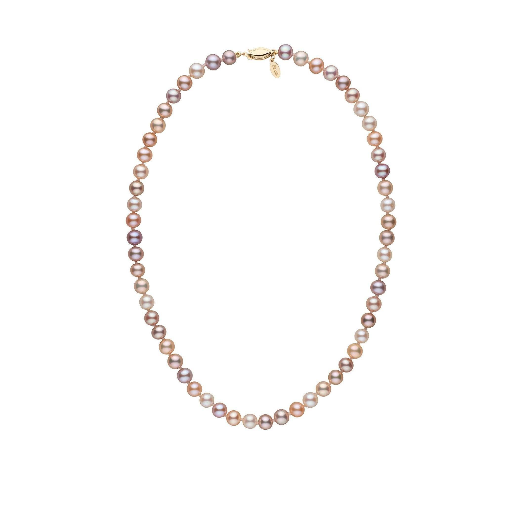 6.5-7.0 mm Multicolor Freshadama Freshwater Pearl Necklace