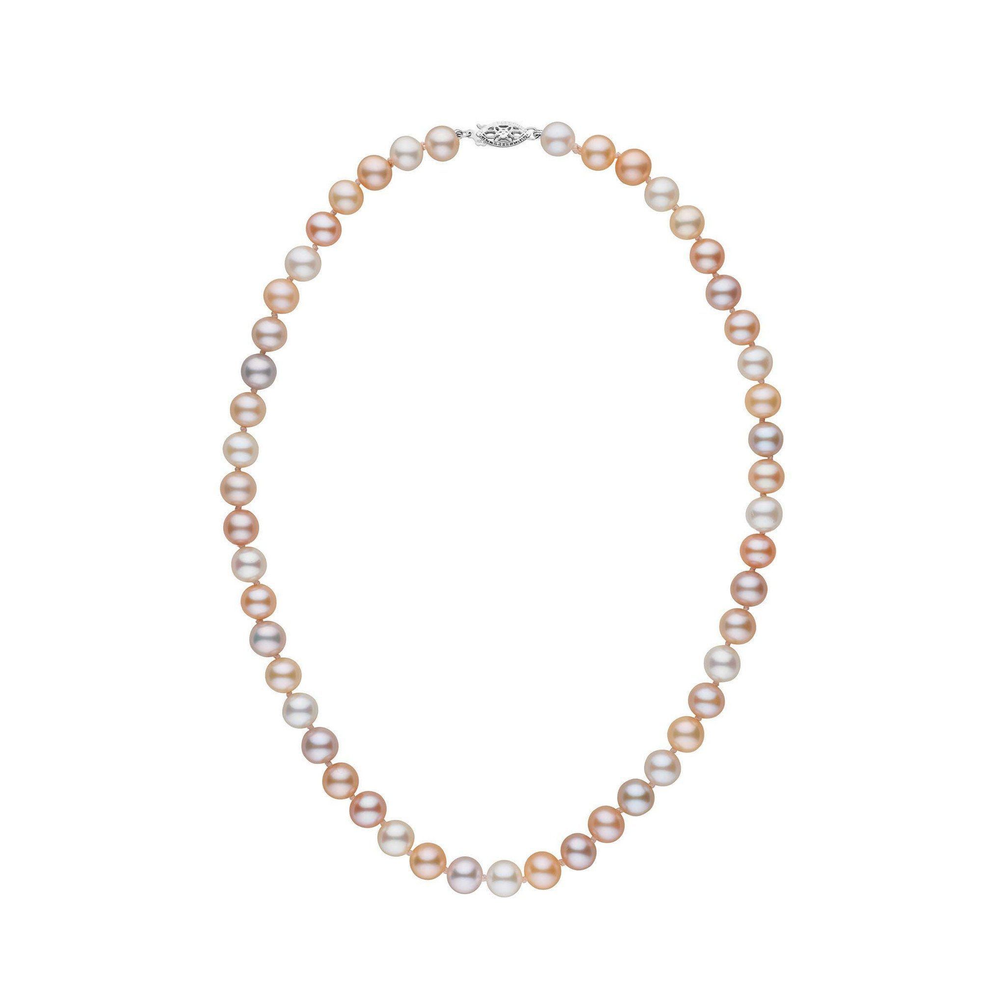 7.5-8.0 mm AAA Multicolor Freshwater Pearl Necklace wg