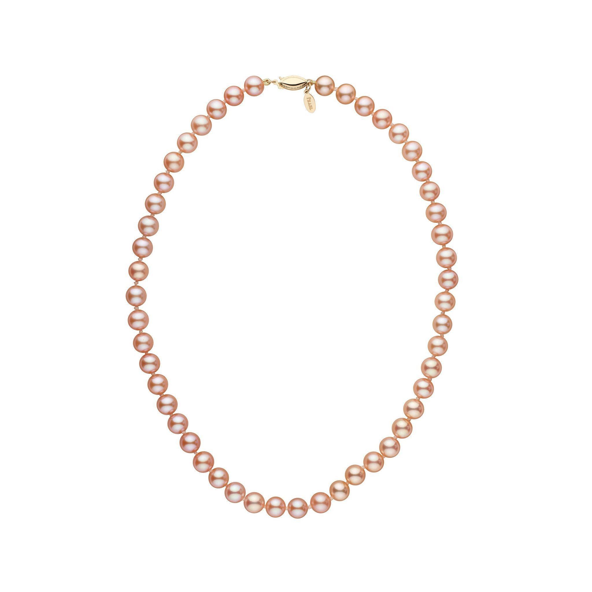 7.5-8.0 mm Pink to Peach Freshadama Freshwater Pearl Necklace