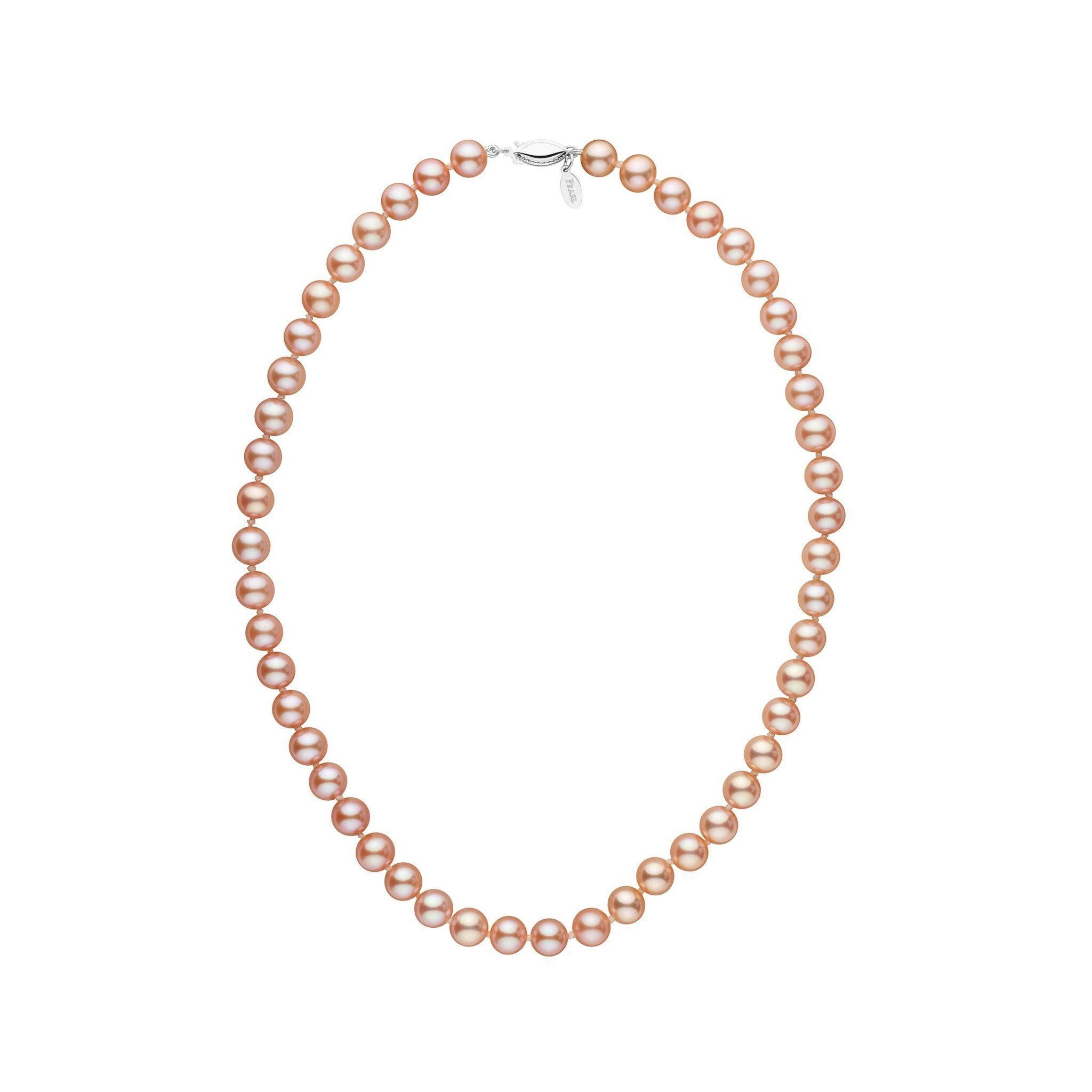 7.5-8.0 mm Pink to Peach Freshadama Freshwater Pearl Necklace