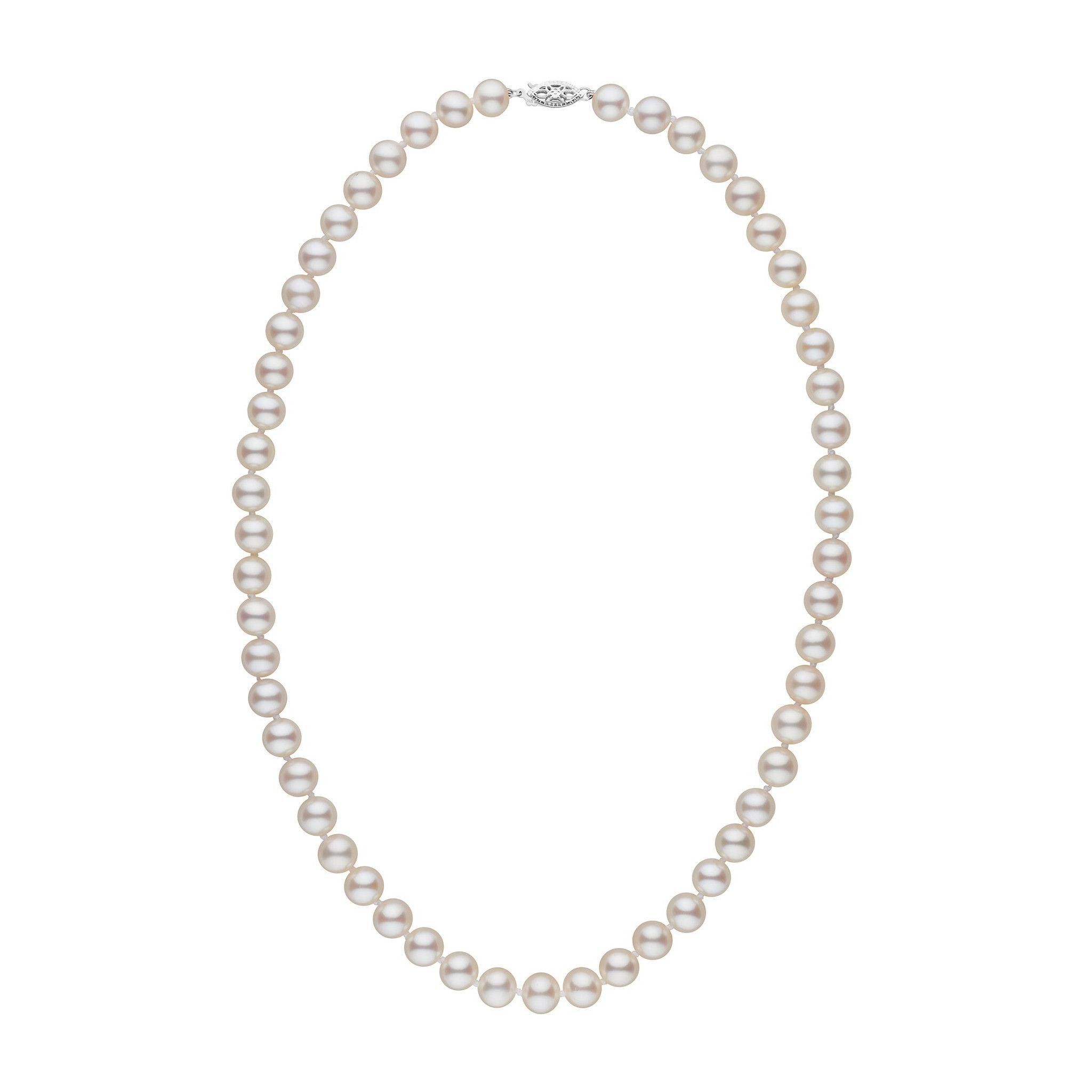 7.5-8.0 mm AAA White Freshwater Pearl Necklace