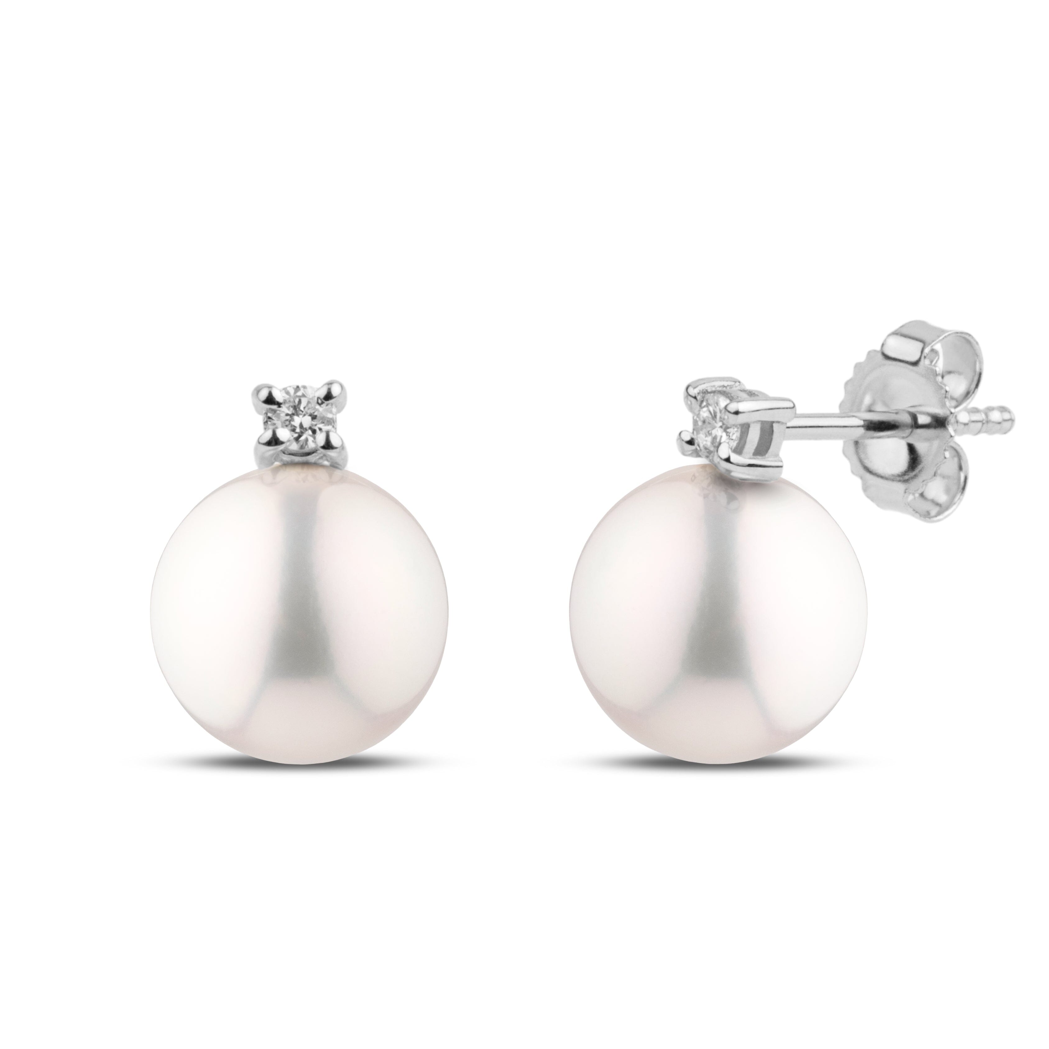 Starlight Collection 8.5-9.0 mm Freshadama Pearl and Diamond Stud Earrings