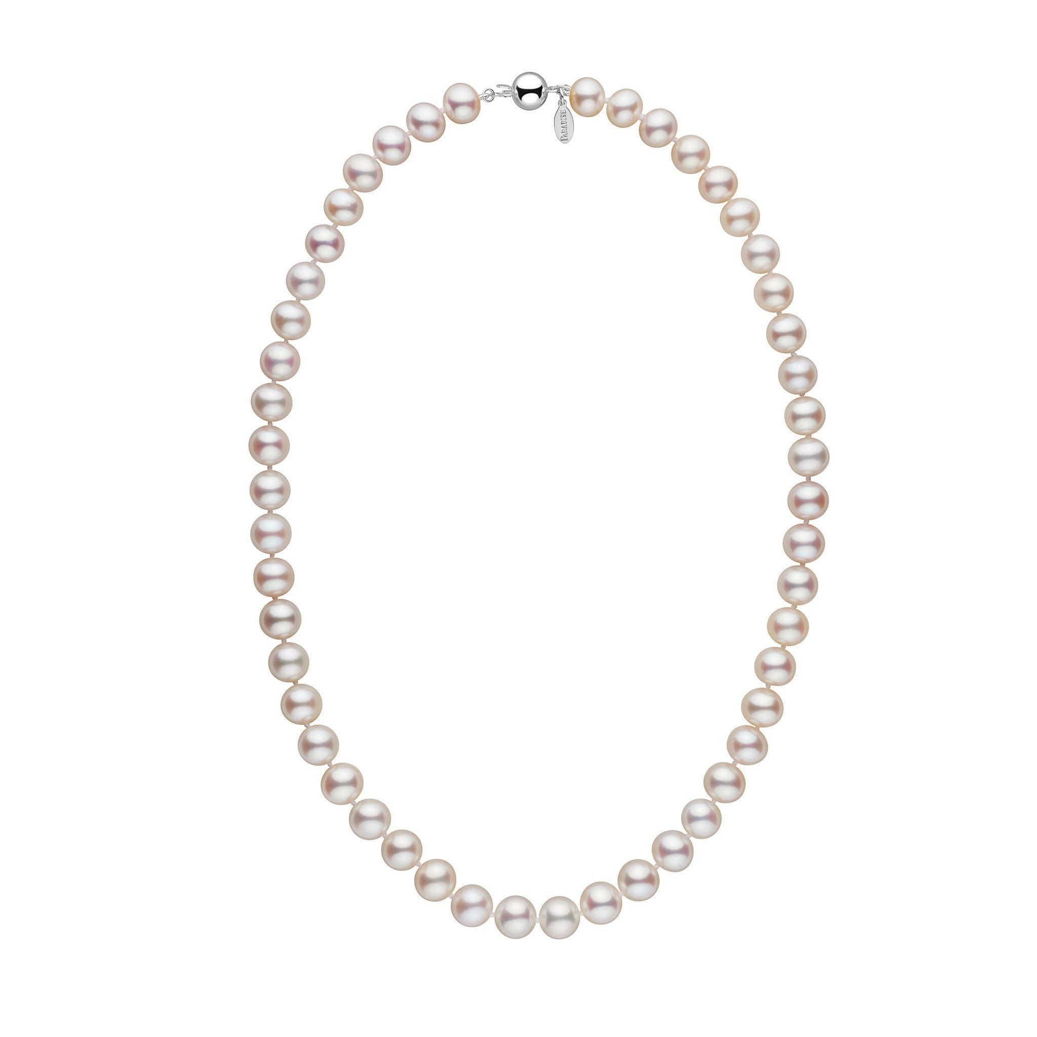 8.5-9.0 mm White Freshadama Freshwater Pearl Necklace