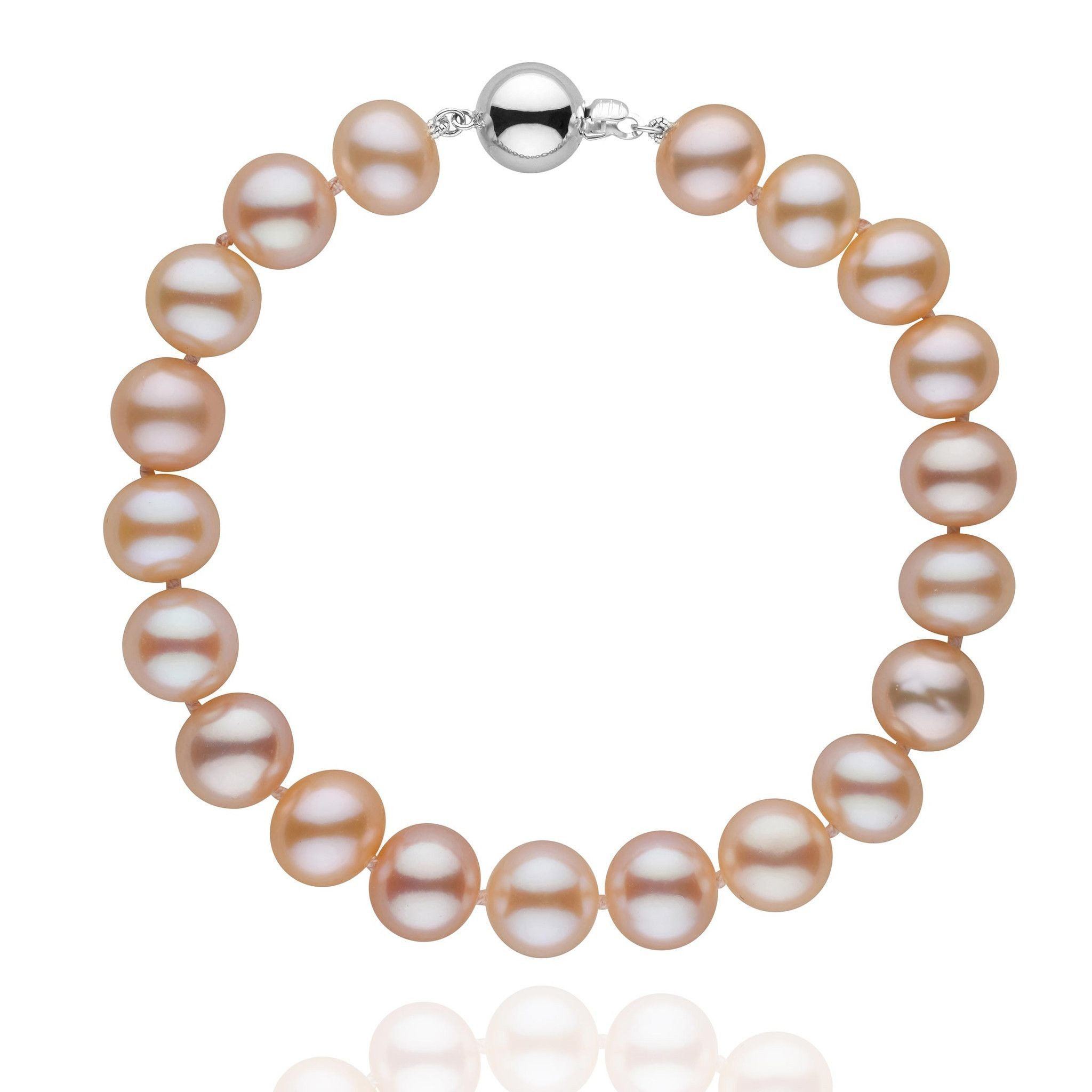 8.5-9.0 mm Pink to Peach Freshwater AA+ Pearl Bracelet