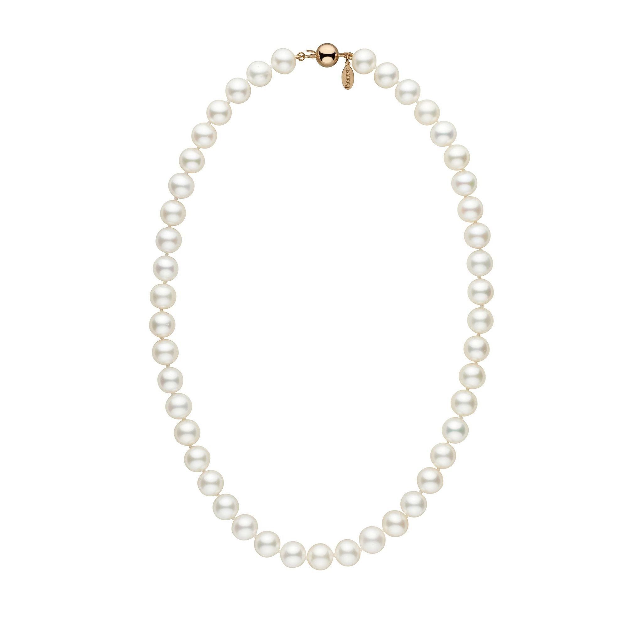 9.5-10.5 mm White Freshadama Freshwater Pearl Necklace