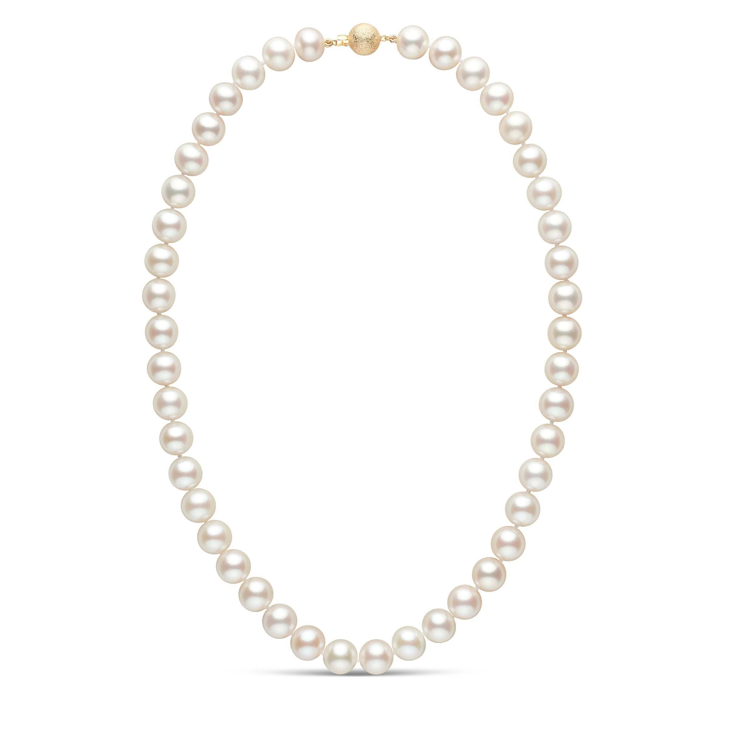 9.5-10.5 mm AAA White Freshwater Pearl Necklace