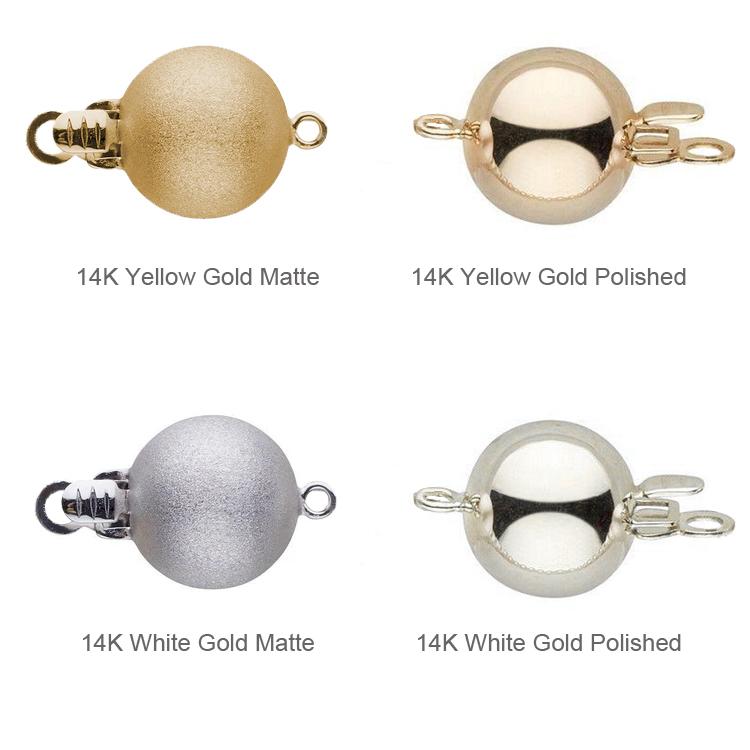 Hanadama pearl clasp options