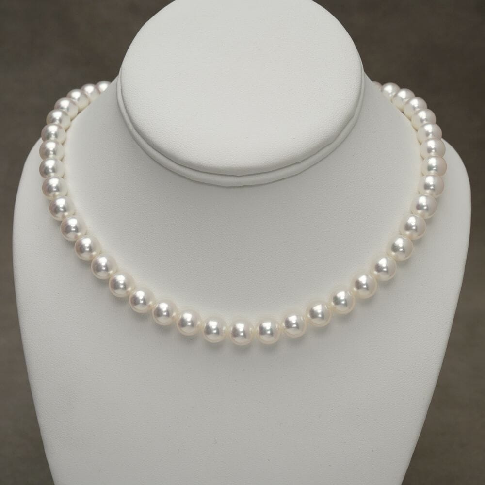 8.55-9.00 mm GIA Certified Hanadama Akoya Pearl Necklace