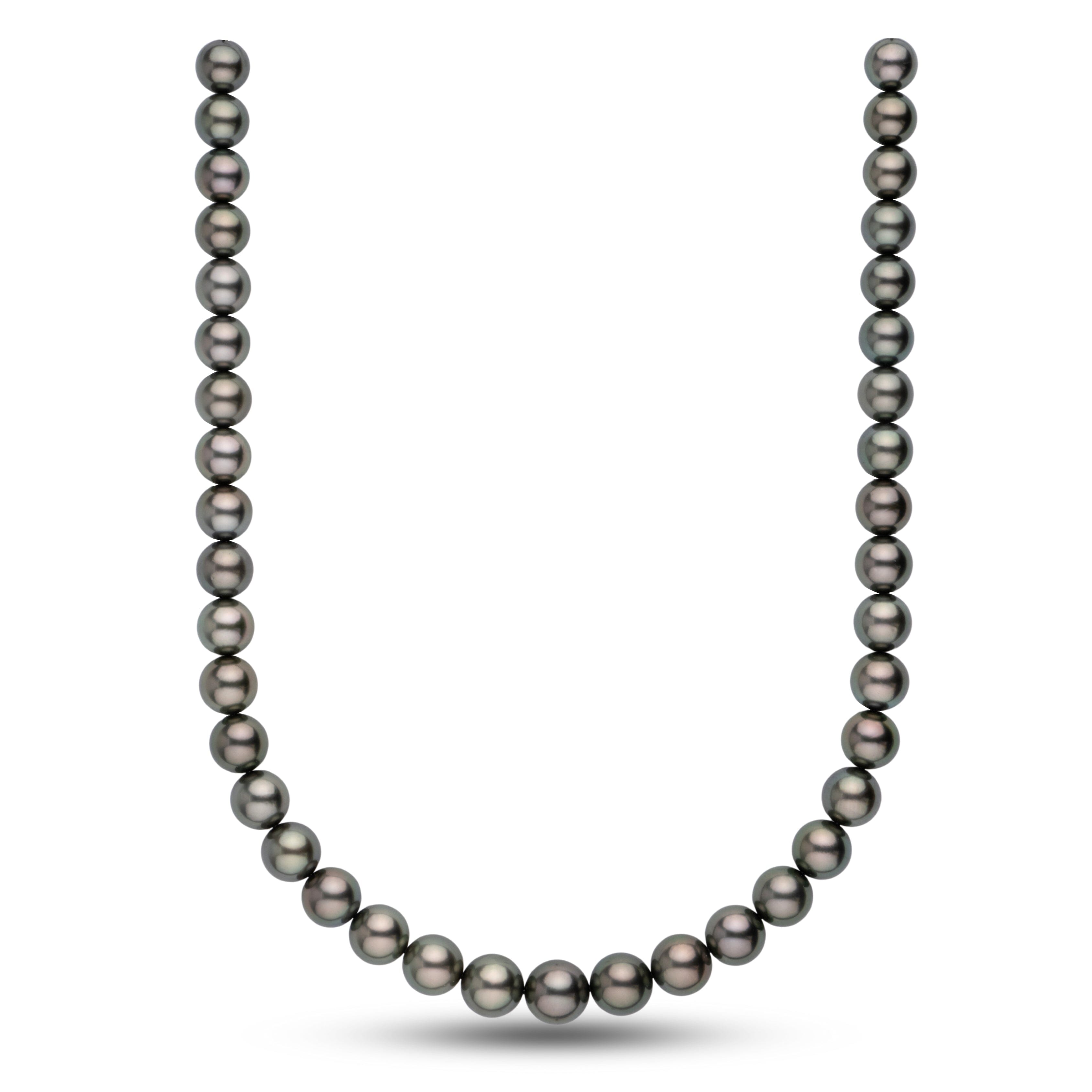 10.1-12.1 mm AAA Tahitian Round Pearl Necklace