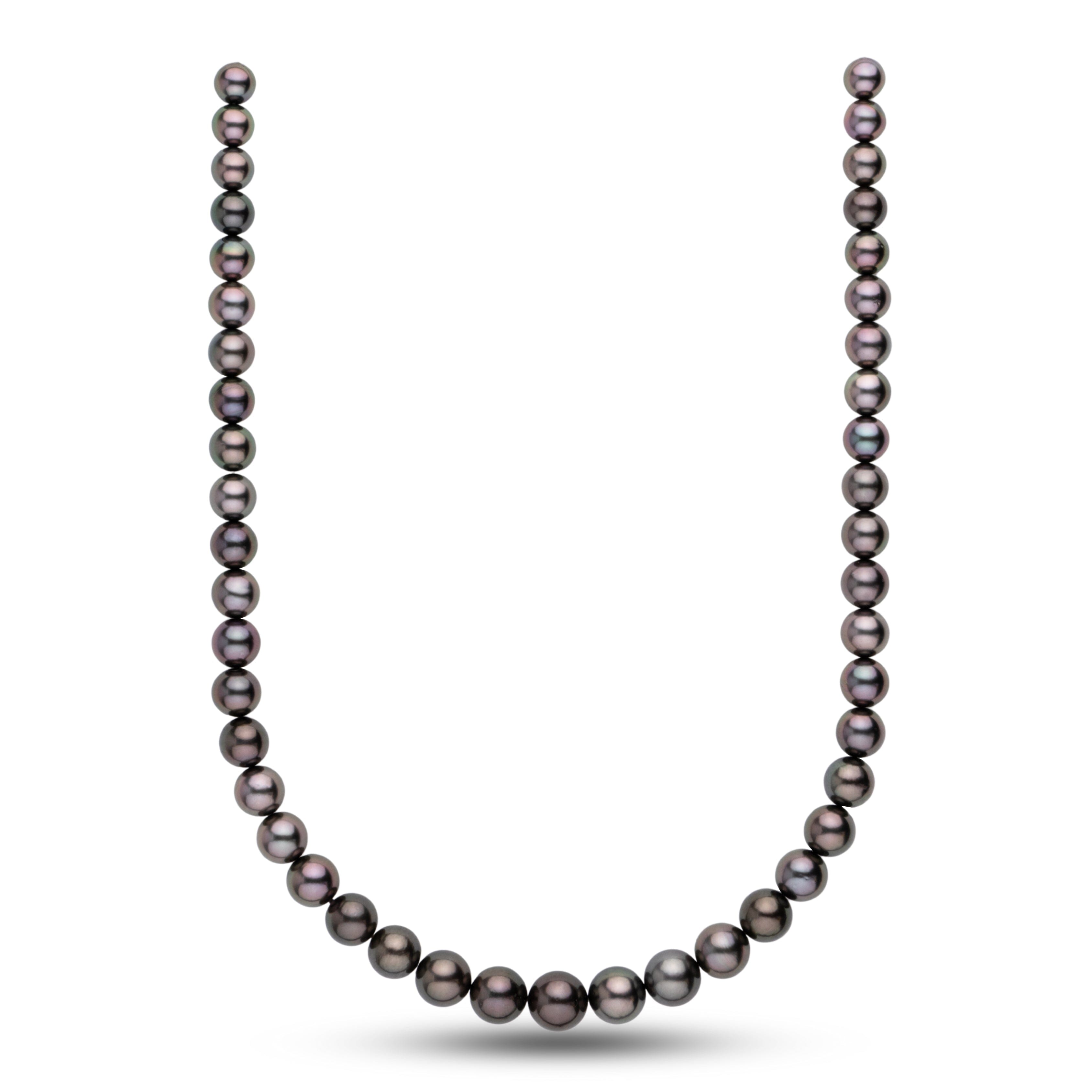 8.1-11.4 mm AA+ Tahitian Round Pearl Necklace