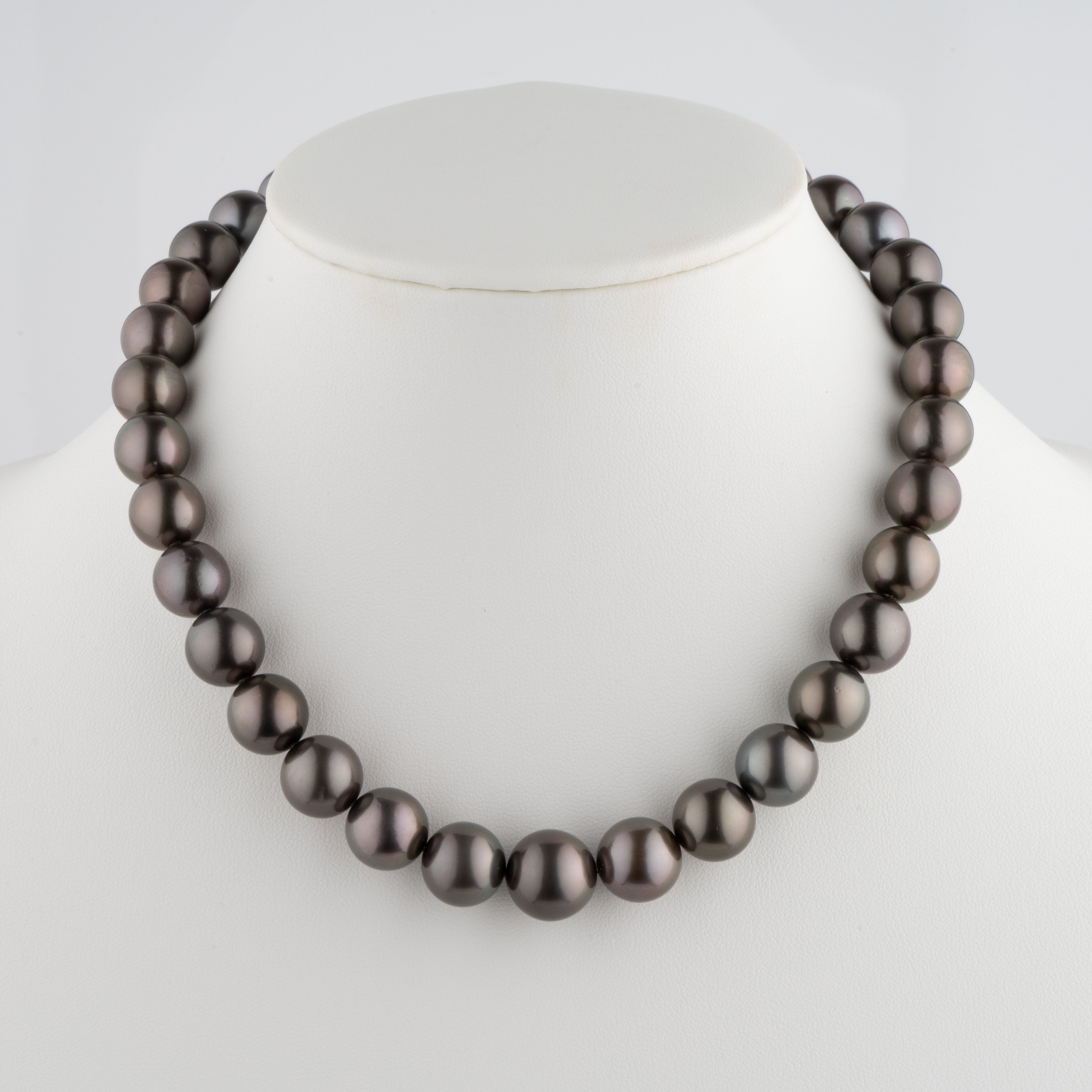 12.0-14.6 mm AA+/AAA Tahitian Round Pearl Necklace