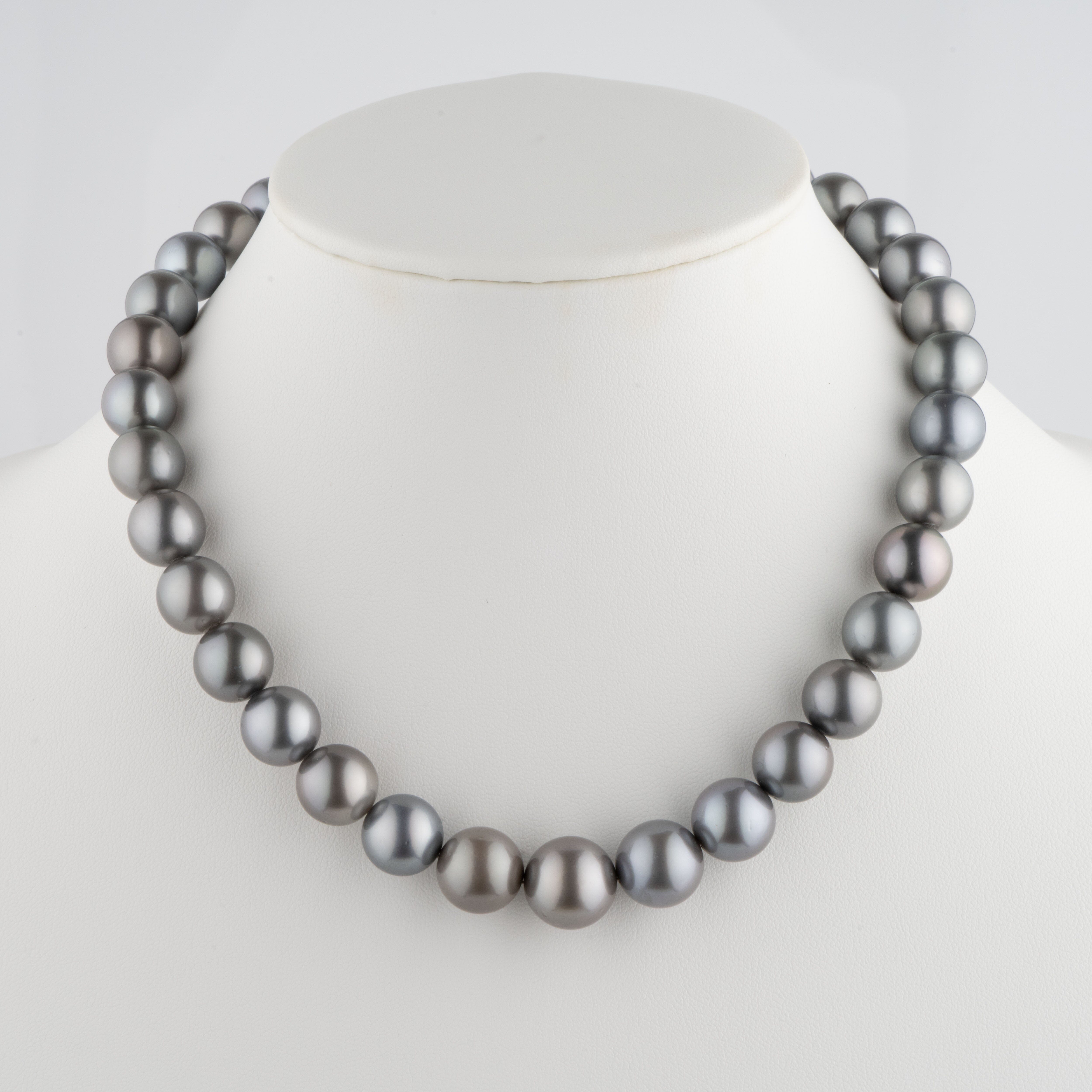 12.0-14.8 mm AA+/AAA Tahitian Round Pearl Necklace