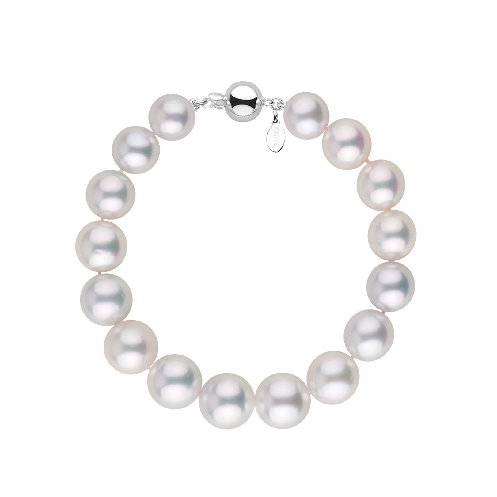 9.1-11.3 mm AAA White South Sea Round Pearl Bracelet
