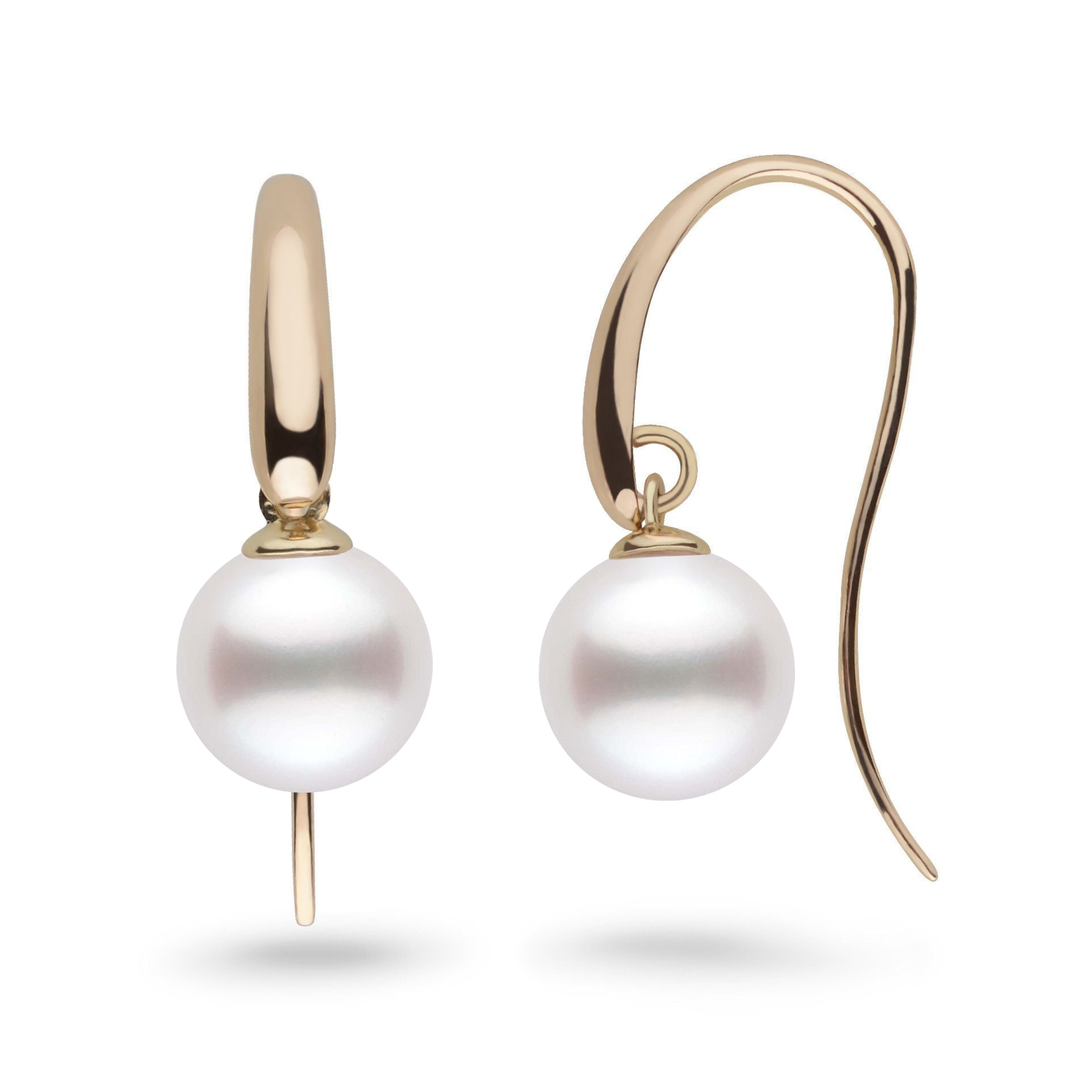 Cascade Collection 9.0-10.0 mm White South Sea Pearl Earrings yg