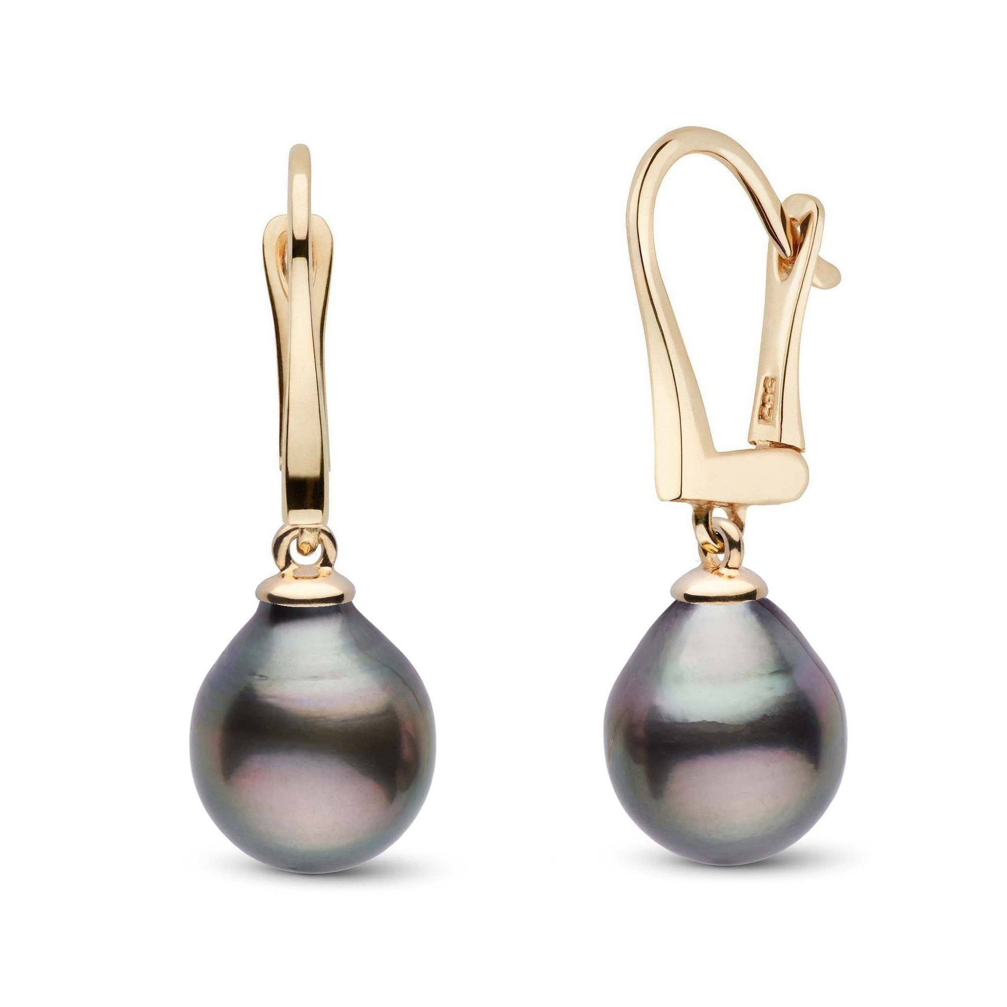 Classic Collection Tahitian Drop 9.0-10.0 mm Pearl Dangle Earrings yg