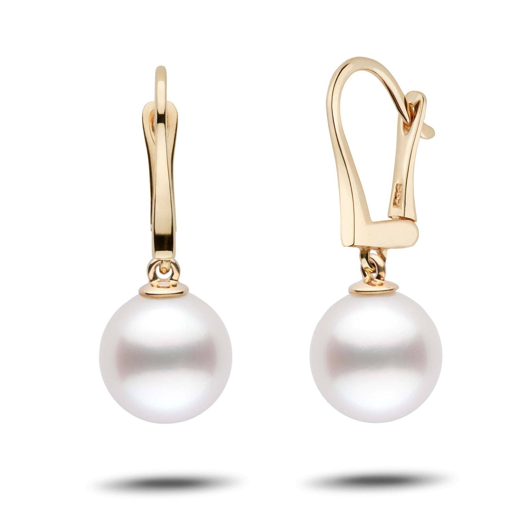 Classic Collection White South Sea 10.0-11.0 mm Pearl Dangle Earrings yg