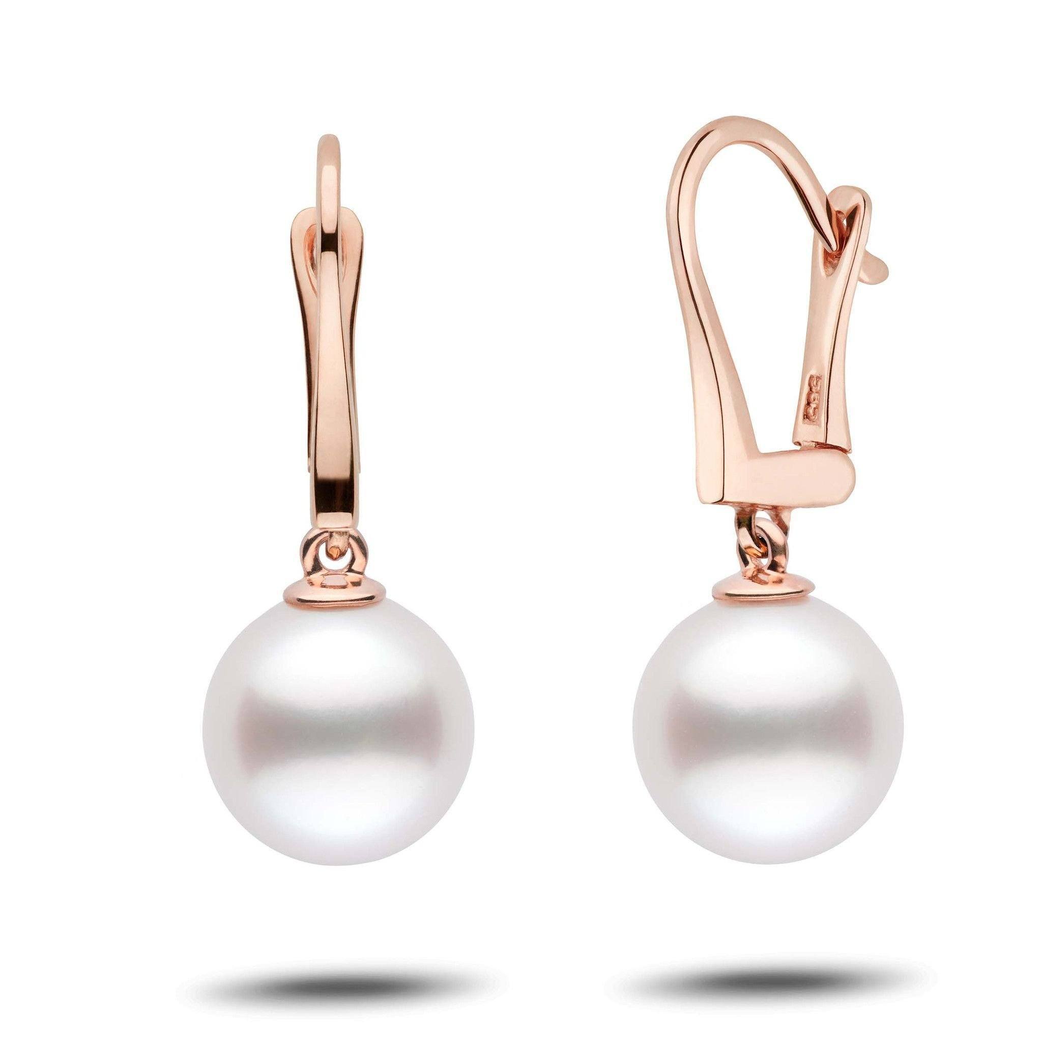 Classic Collection White South Sea 10.0-11.0 mm Pearl Dangle Earrings rg