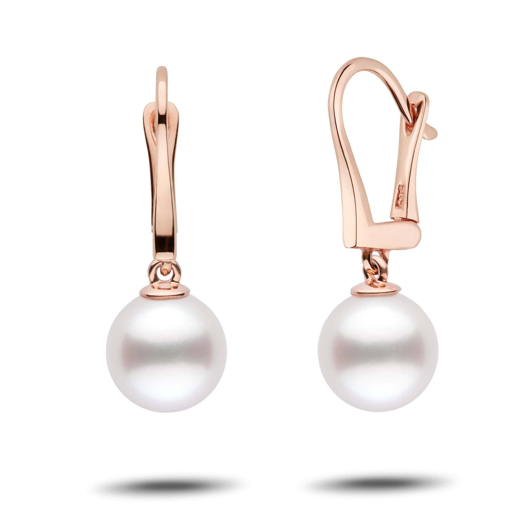 Classic Collection White South Sea 9.0-10.0 mm Pearl Dangle Earrings rg