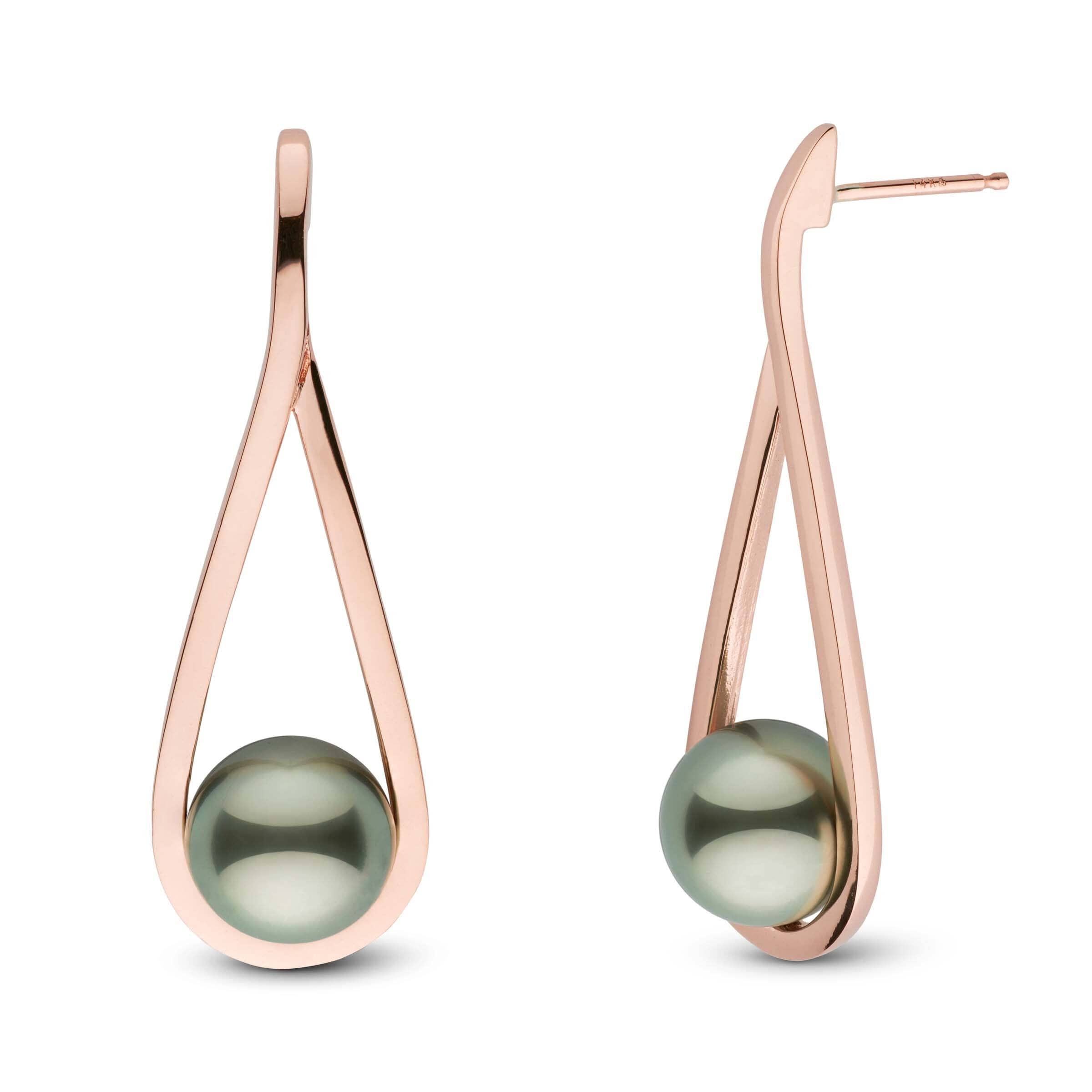 Cradle Collection 8.0-9.0 mm Tahitian Pearl Earrings