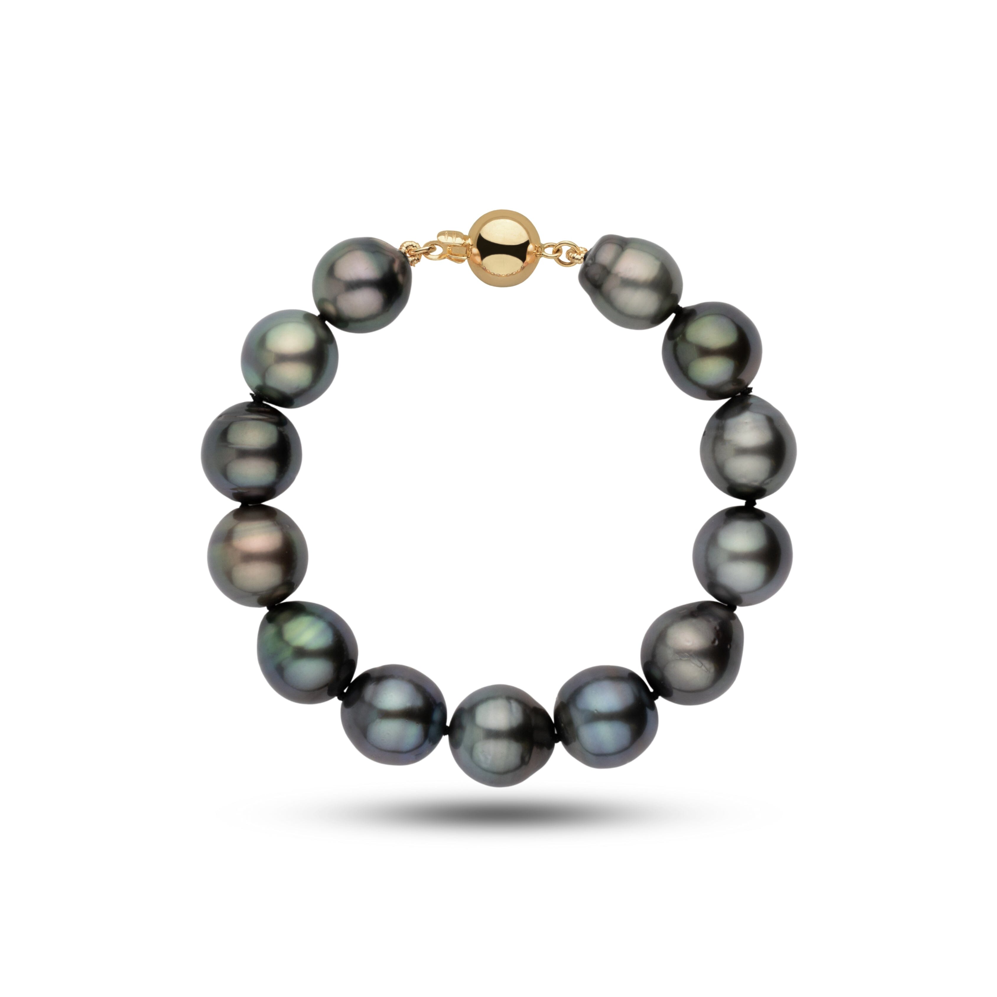 11.2-12.8 mm AA+ Tahitian Drop Pearl Bracelet