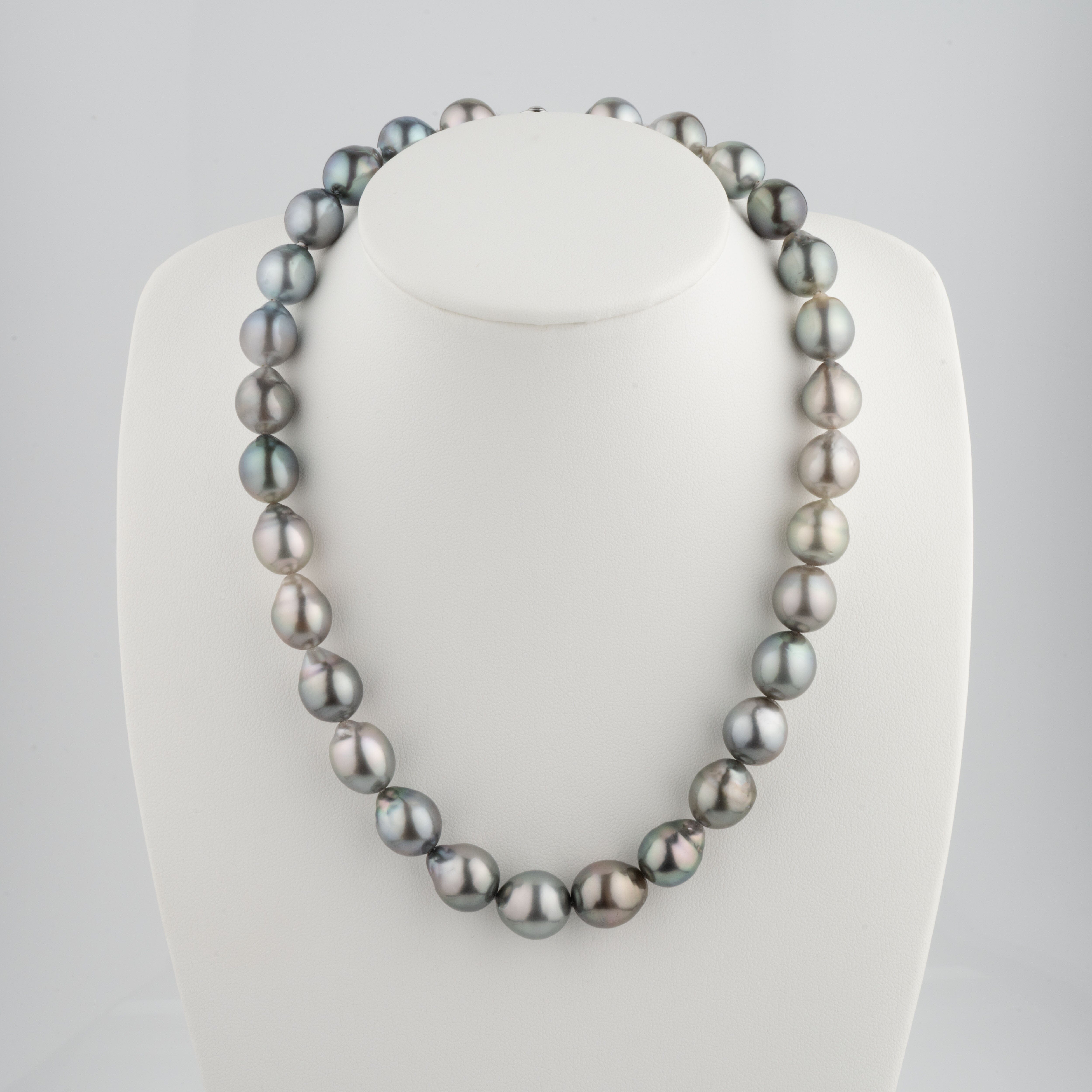 11.1-12.9 mm AAA Baroque Tahitian Pearl Necklace