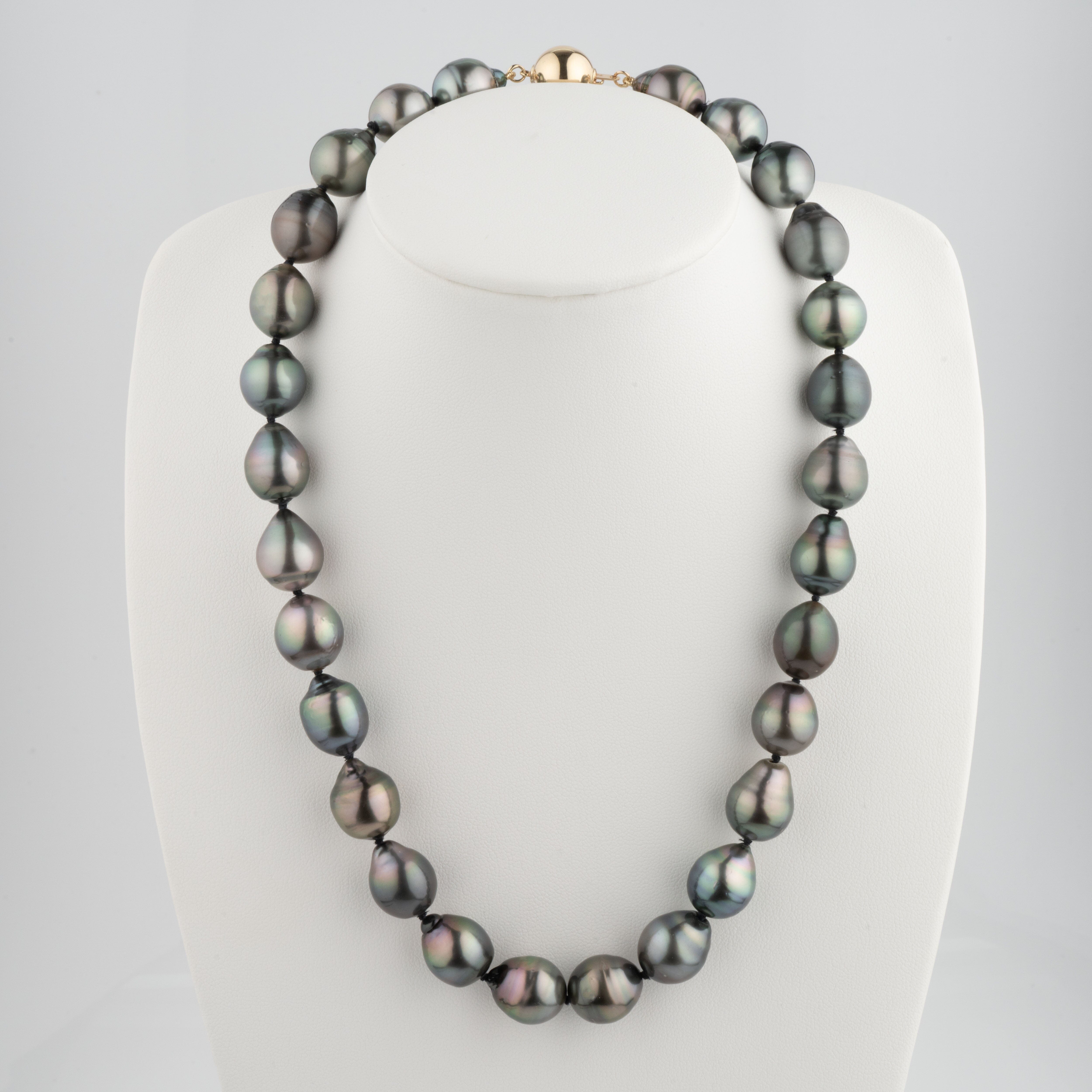 12.0-12.8 mm AA+/AAA Tahitian Drop Pearl Necklace