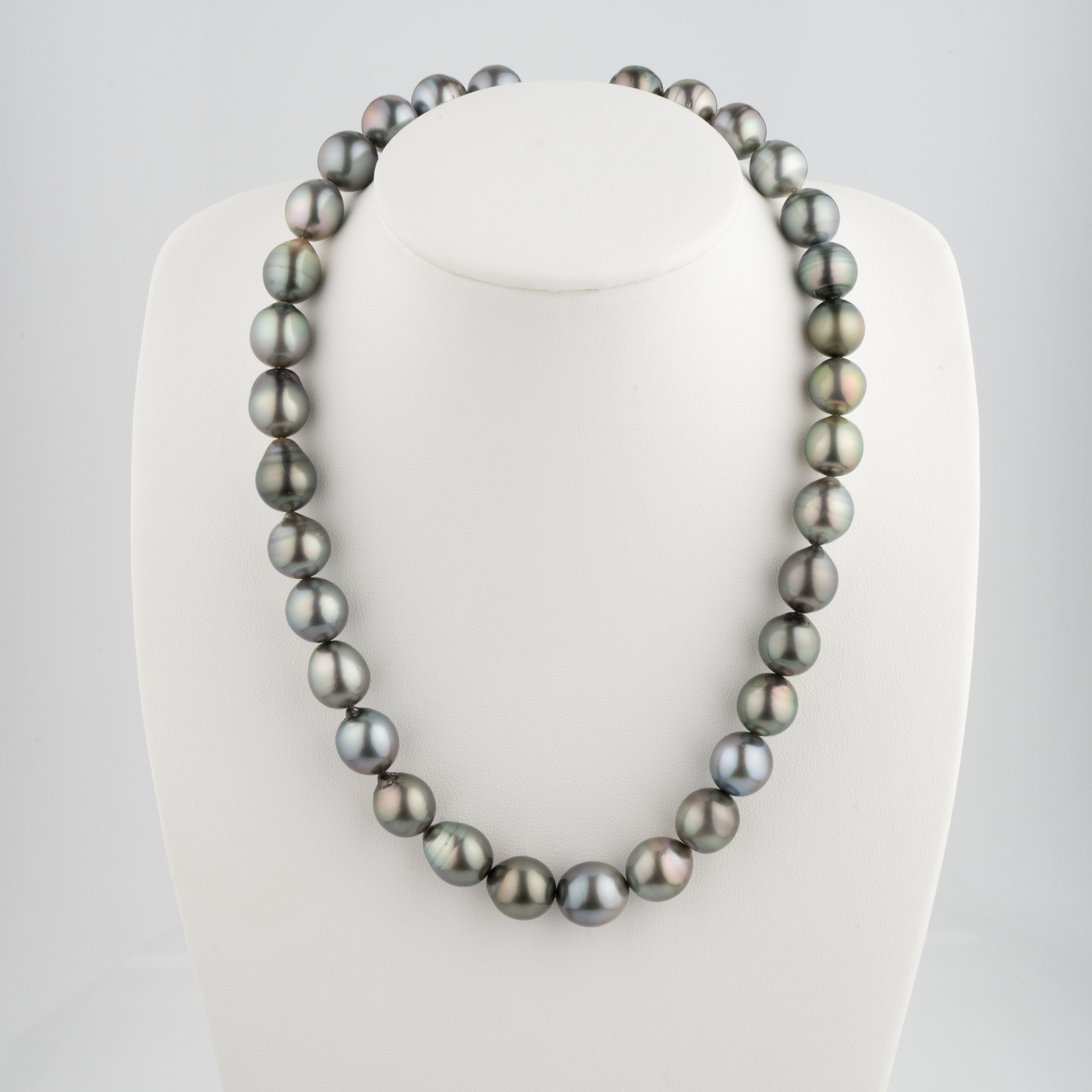 10.9-12.3 mm AA+/AAA Tahitian Drop Pearl Necklace