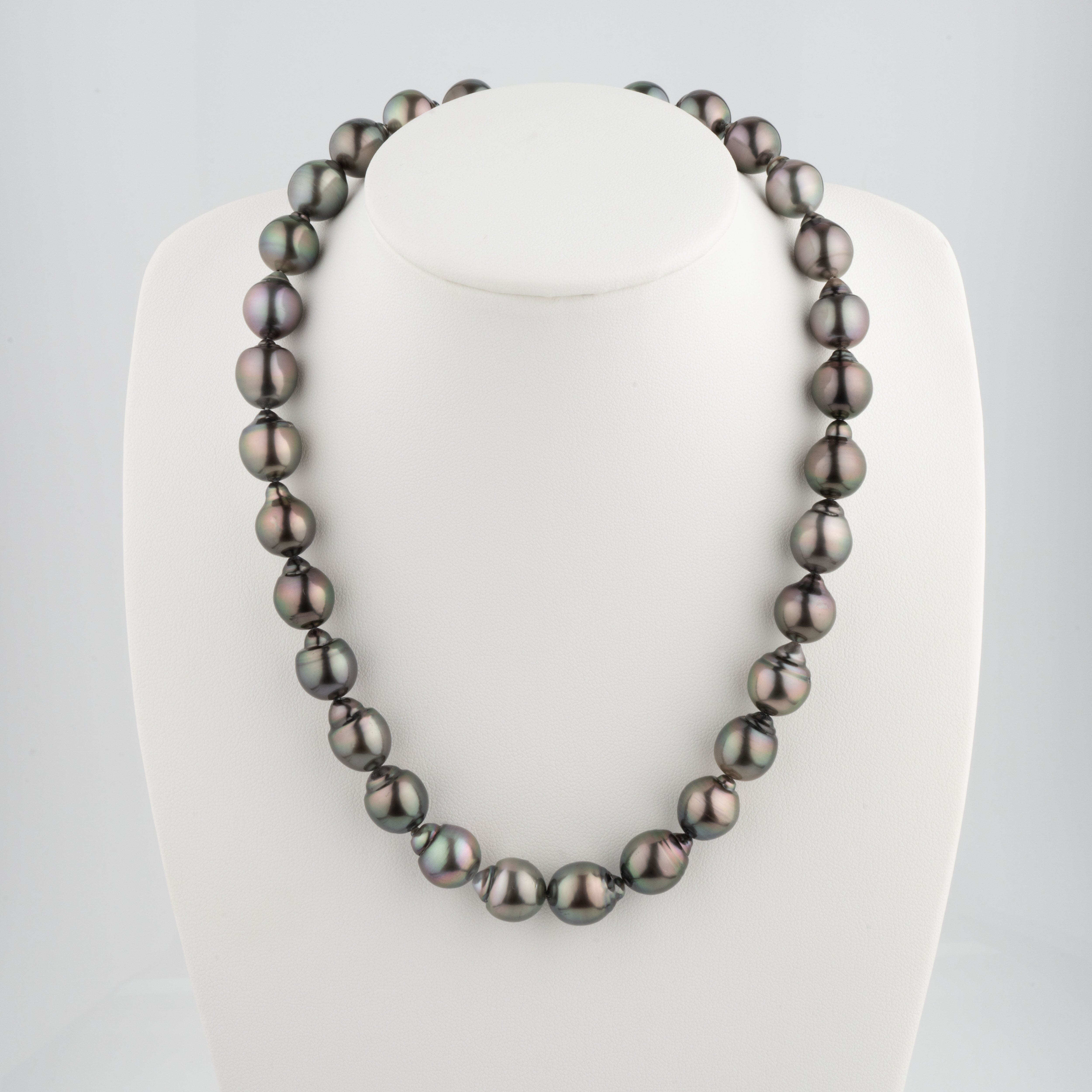 11.1-11.9 mm AAA Tahitian Drop Pearl Necklace