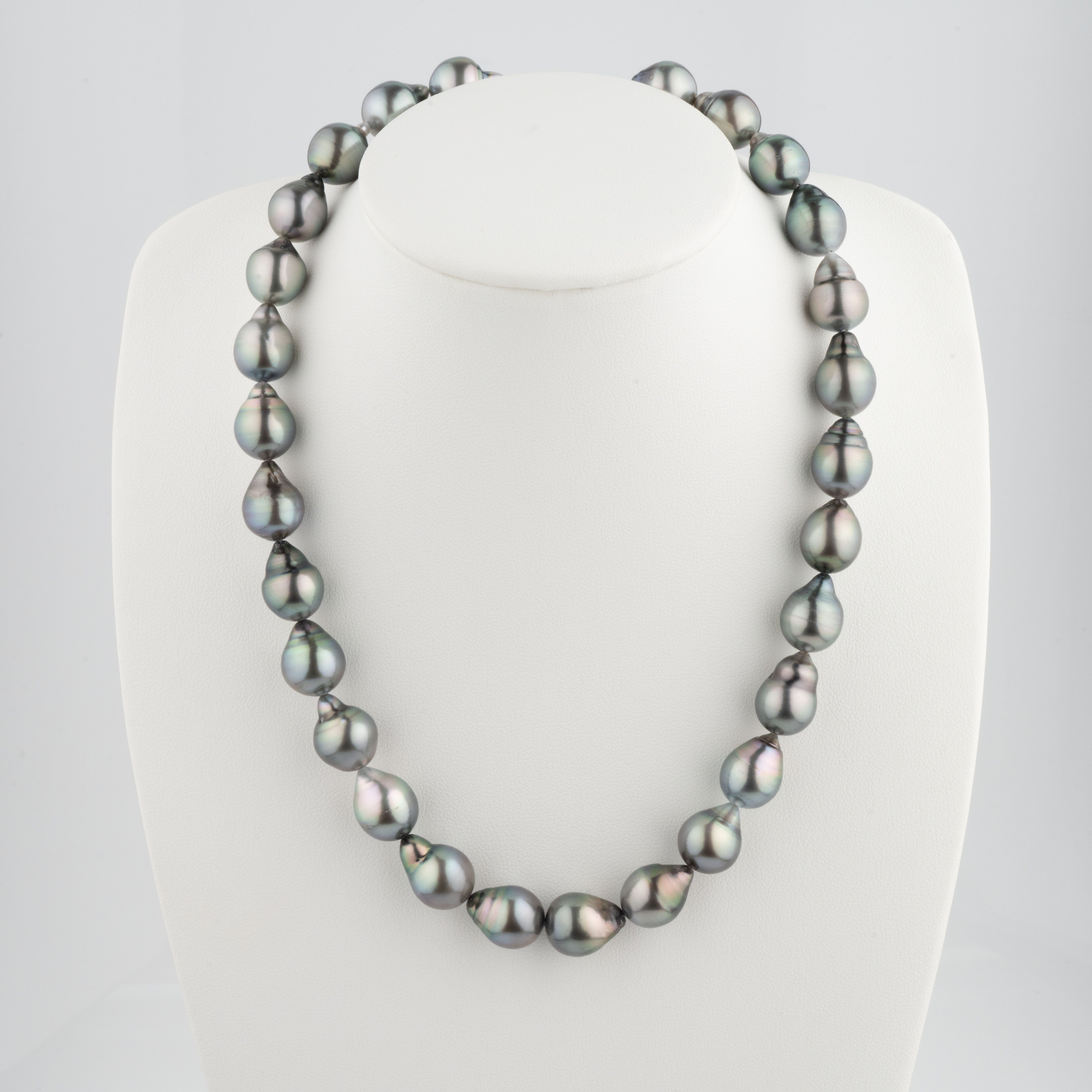 11.2-11.9 mm AAA Tahitian Drop Pearl Necklace