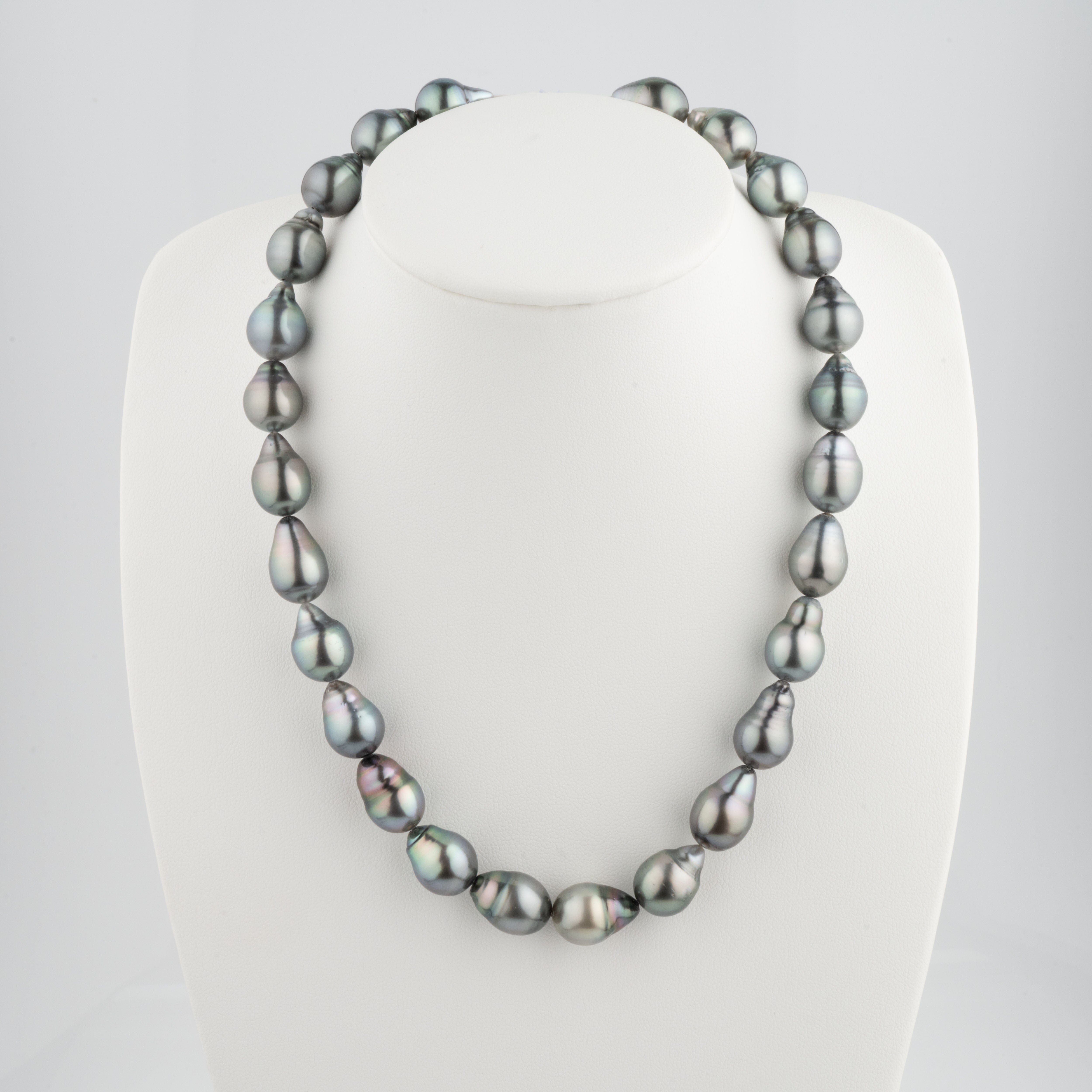 11.1-11.8 mm AAA Tahitian Drop Pearl Necklace