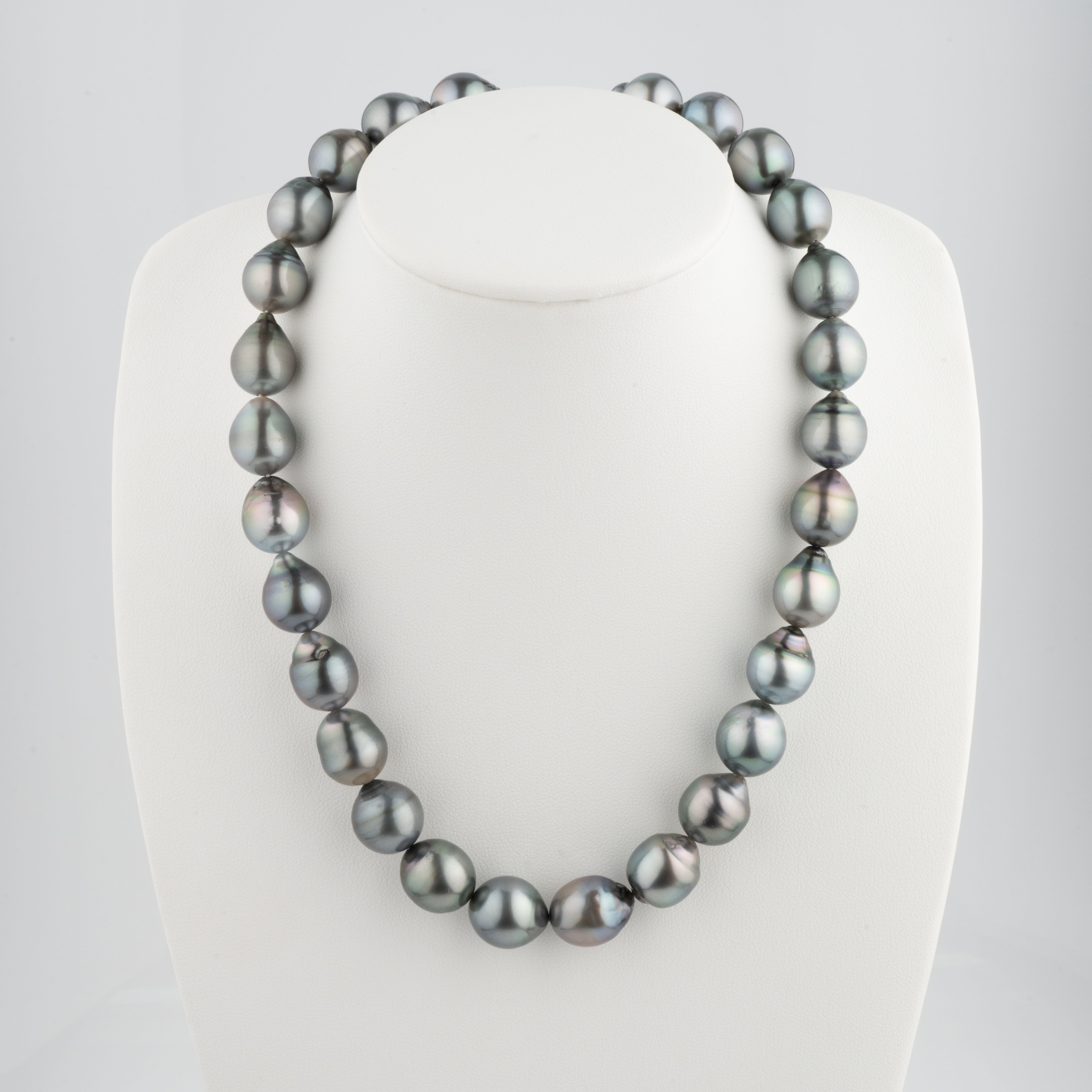 12.2-13.1 mm AA+ Baroque Tahitian Pearl Necklace
