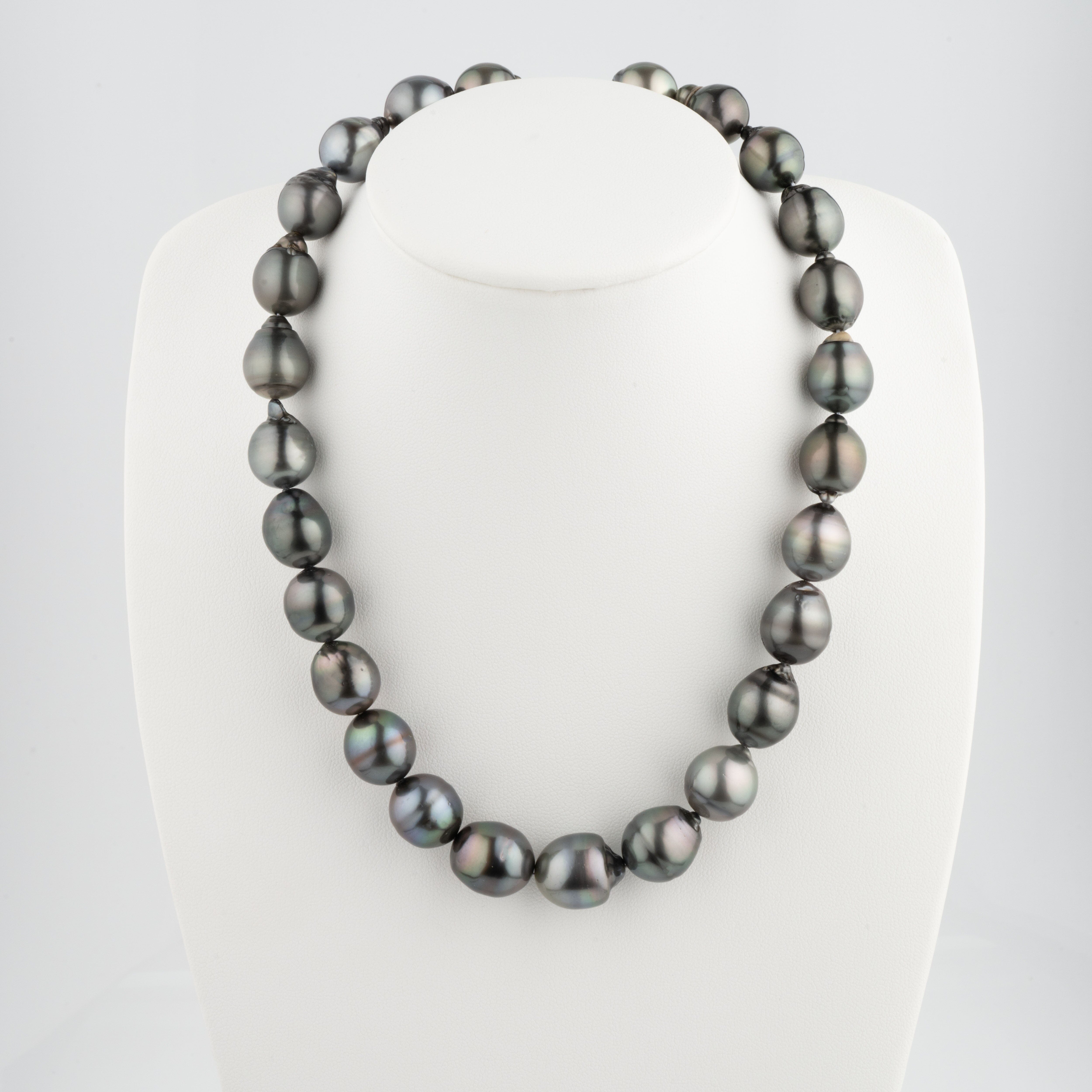 12.0-14.1 mm AA+ Baroque Tahitian Pearl Necklace