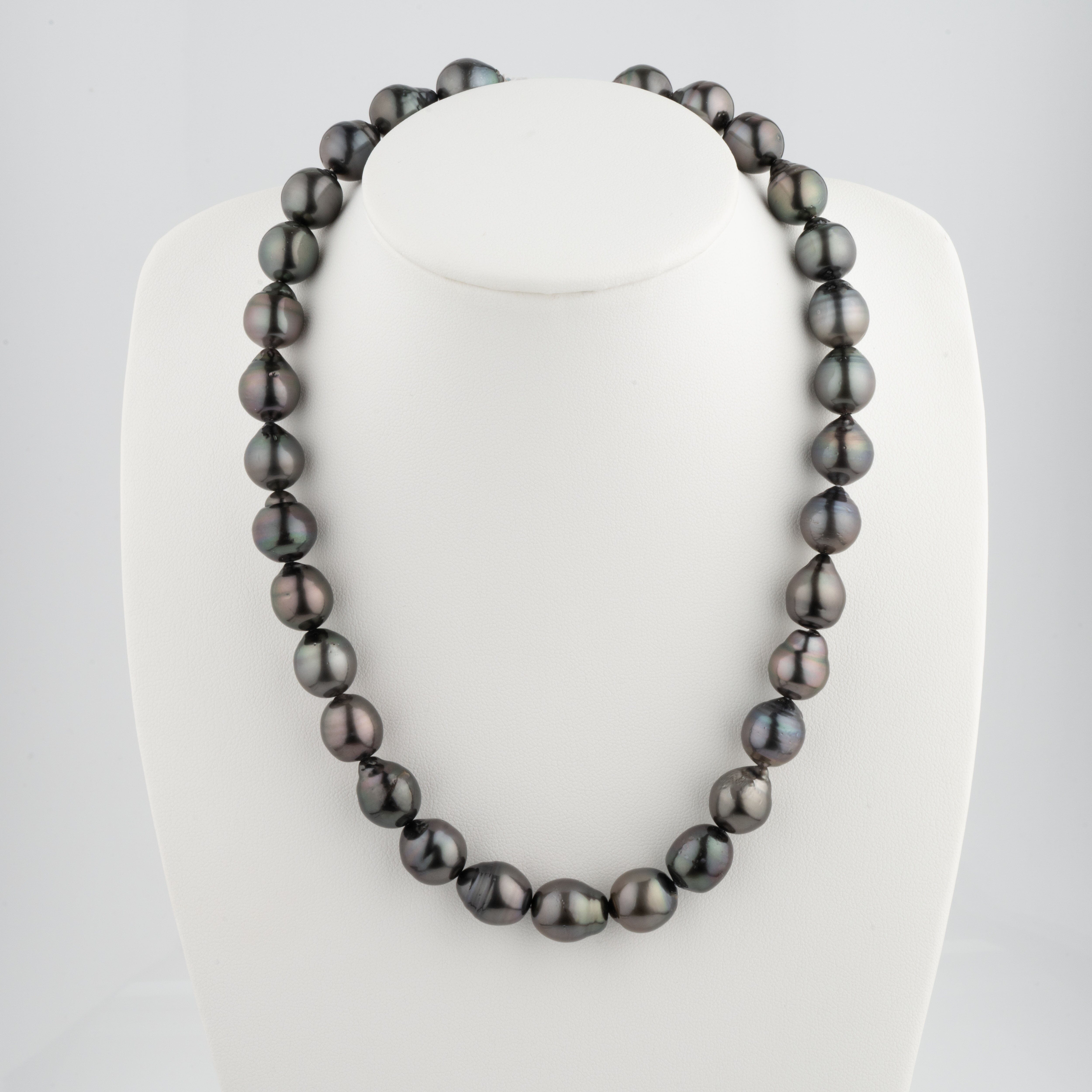 10.8-11.9 mm AA+ Baroque Tahitian Pearl Necklace