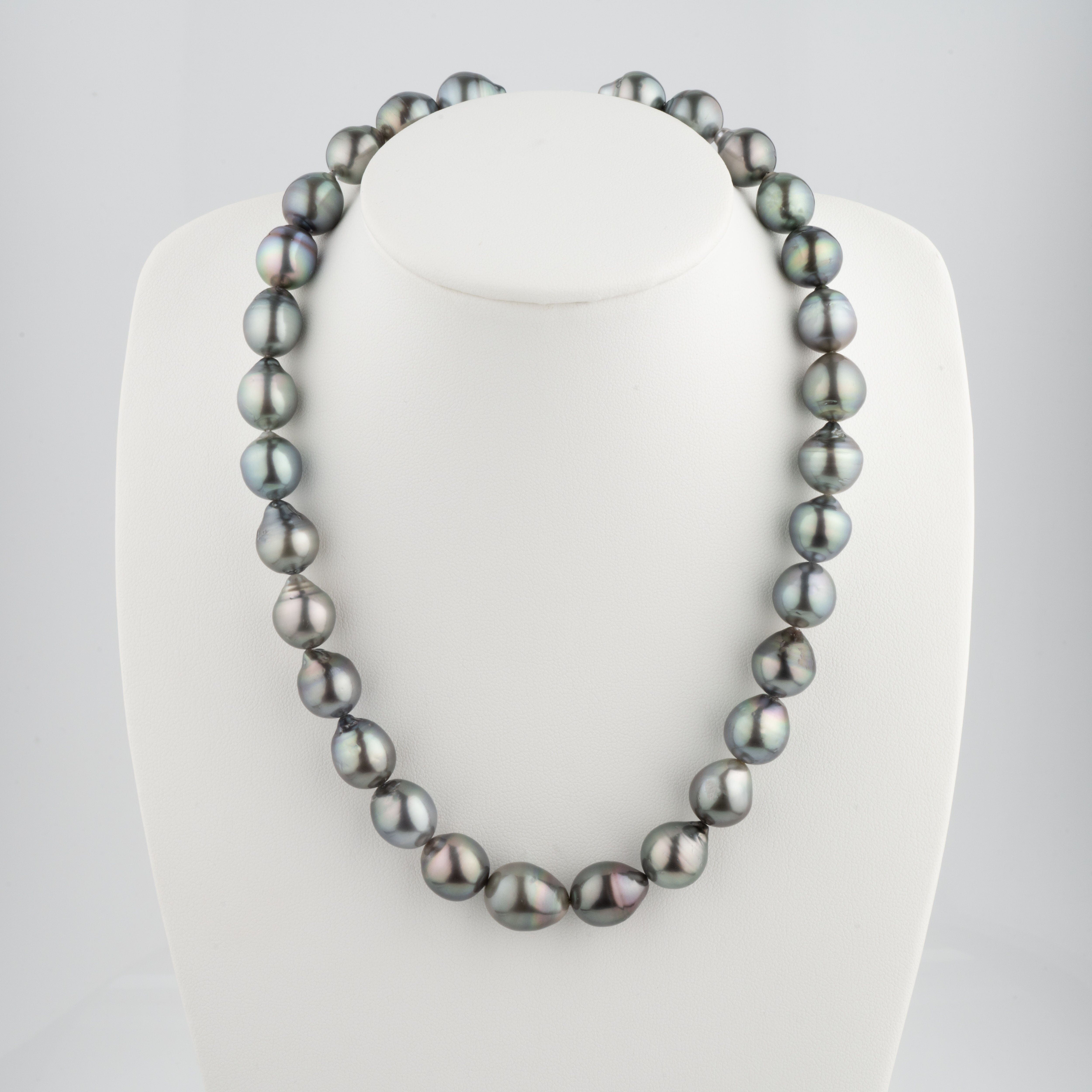11.2-12.9 mm AA+ Baroque Tahitian Pearl Necklace