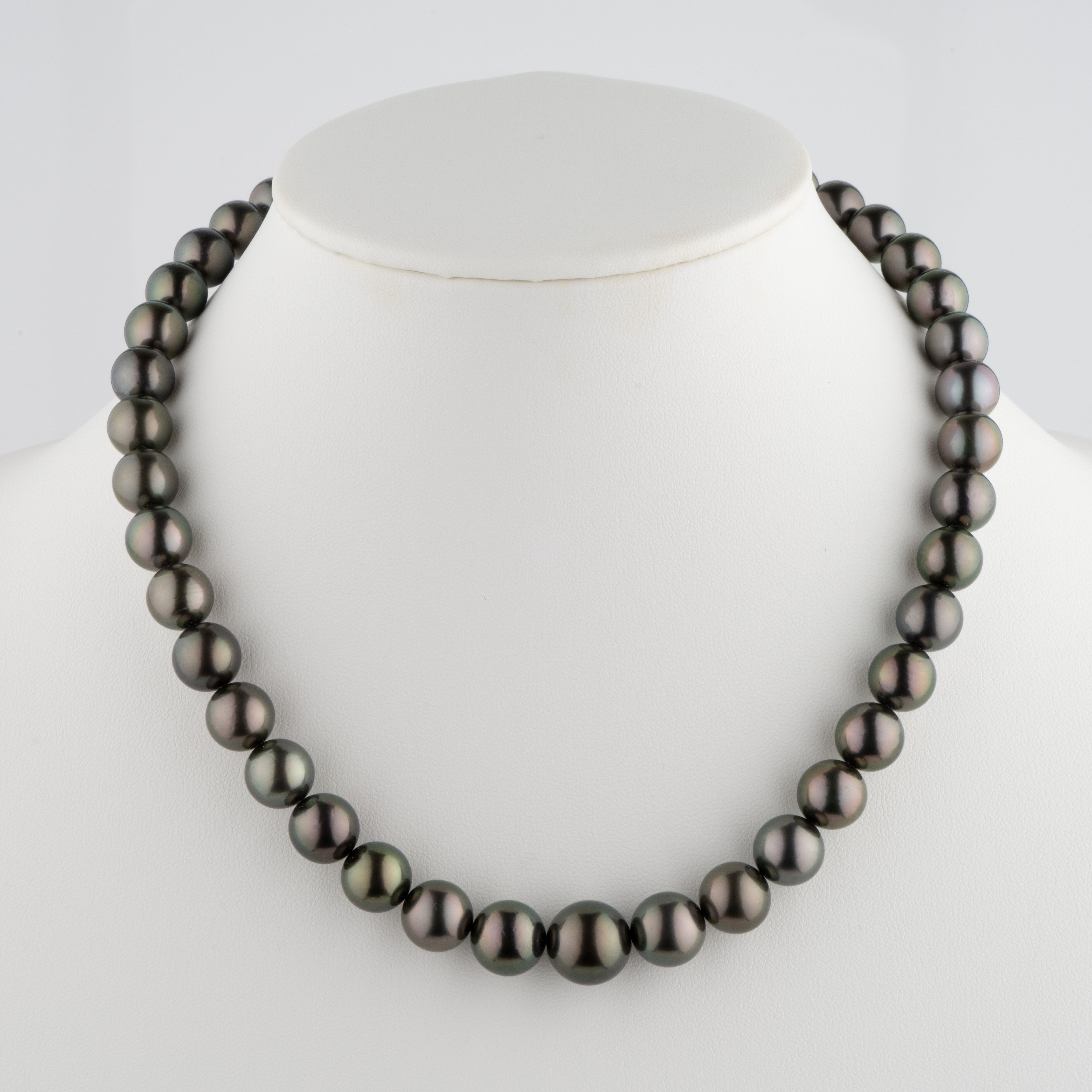 10.0-13.5 mm AA+ Tahitian Round Pearl Necklace