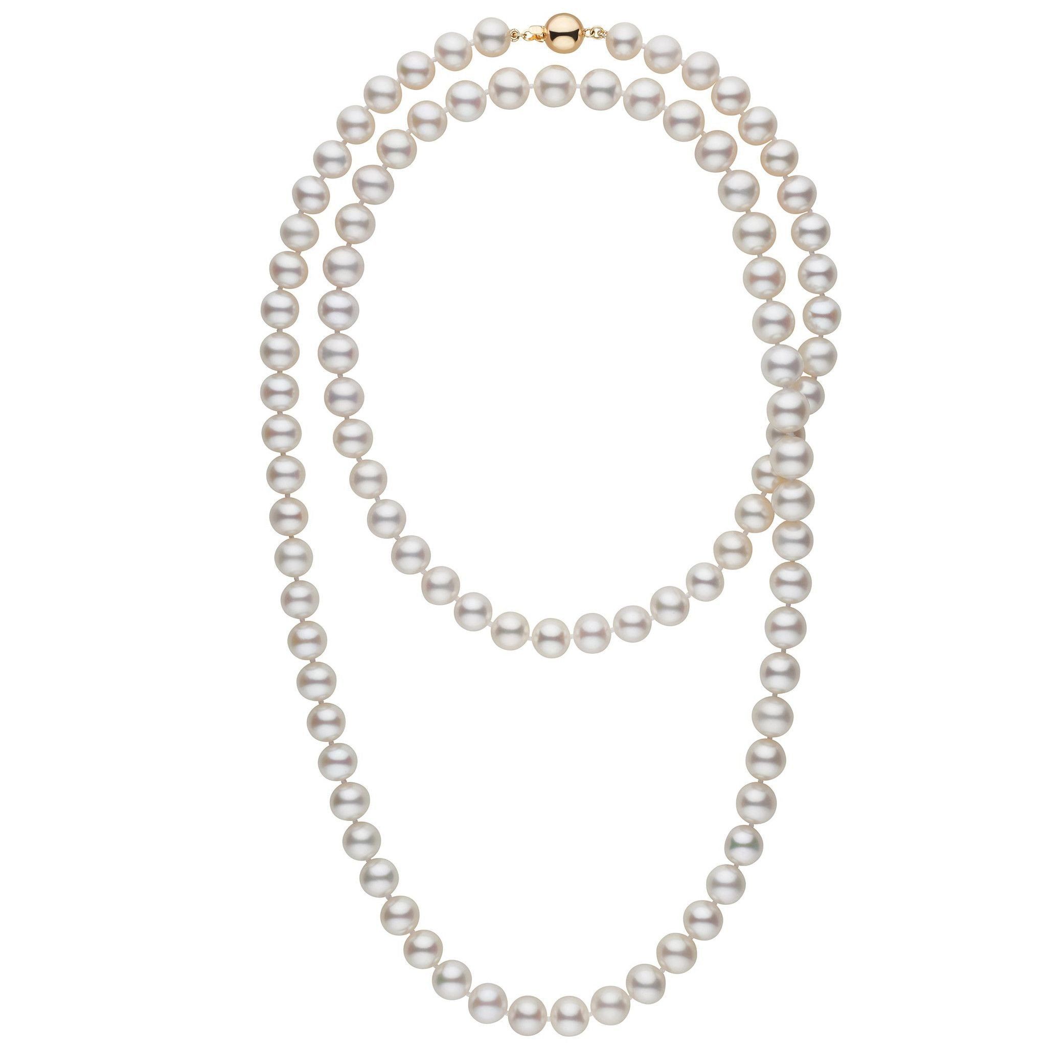 35-inch 8.5-9.0 mm AAA White Freshwater Pearl Necklace
