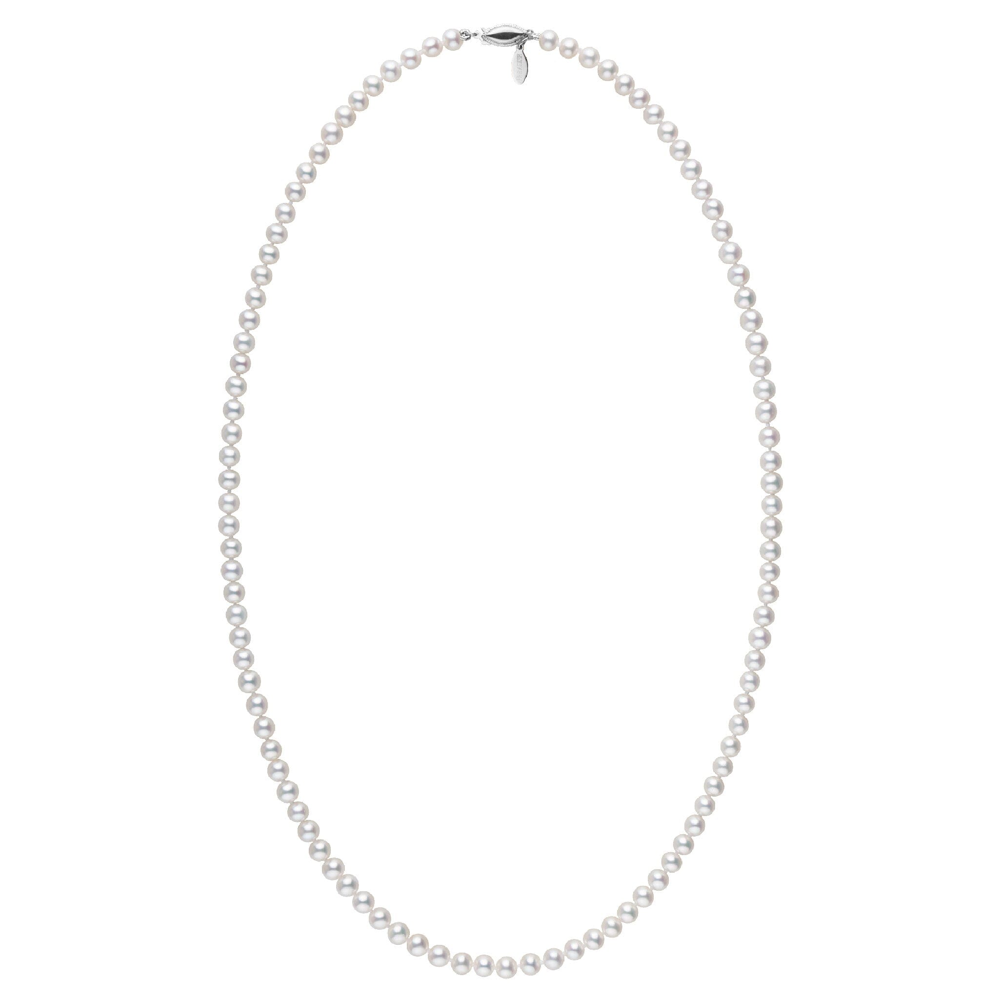 5.5-6.0 mm White Freshadama Freshwater Pearl 22 Inch Necklace