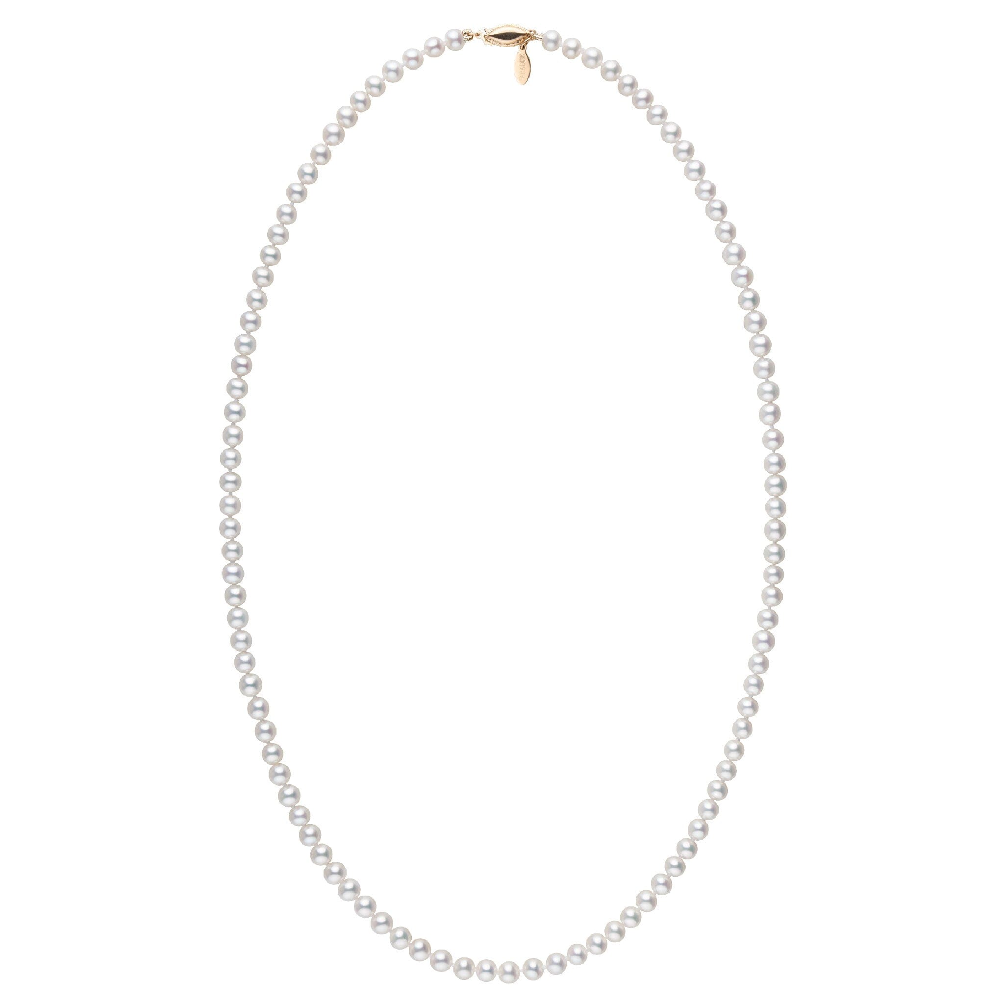 5.5-6.0 mm White Freshadama Freshwater Pearl 22 Inch Necklace
