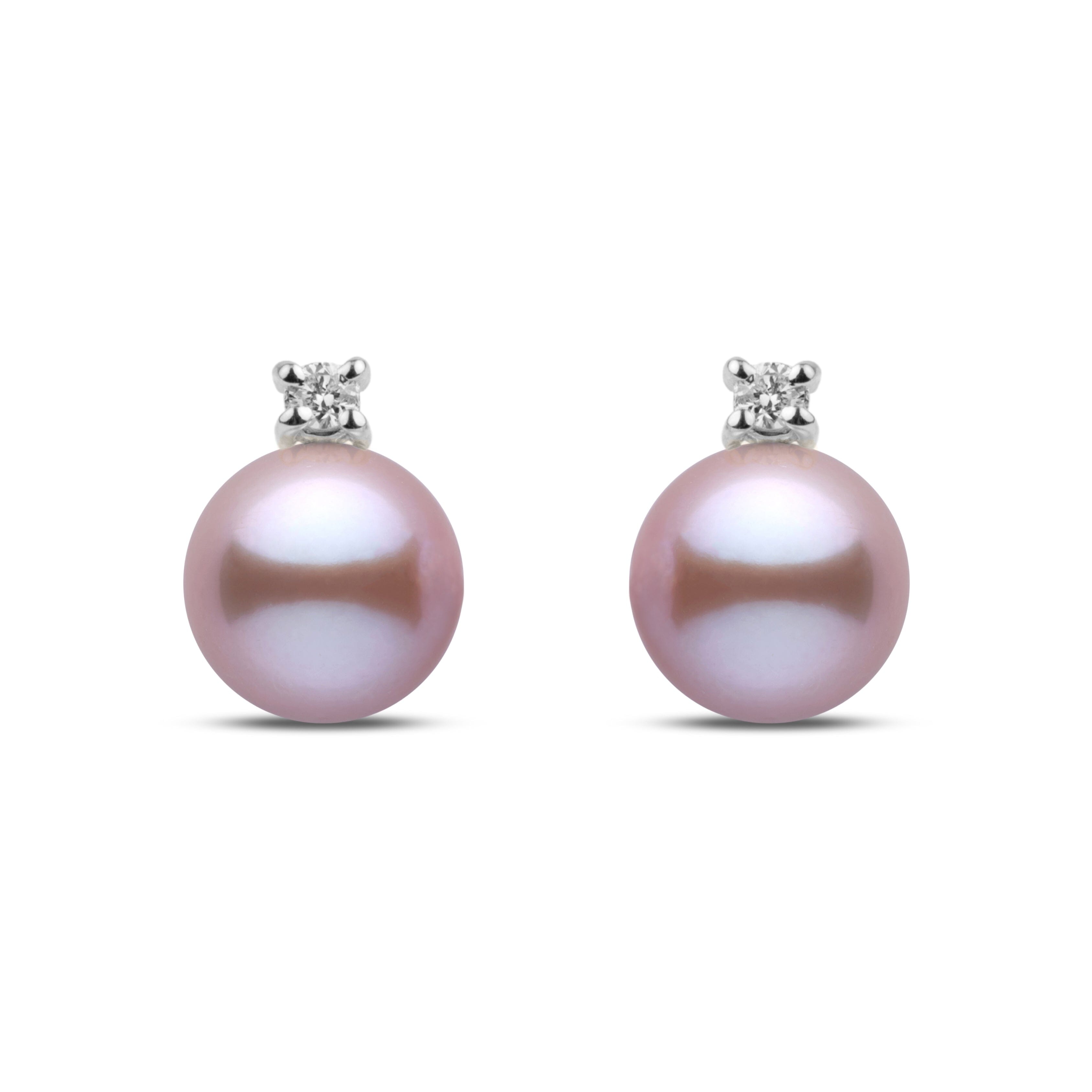 Starlight Collection 6.5-7.0 mm Lavender Freshadama Pearl Earrings
