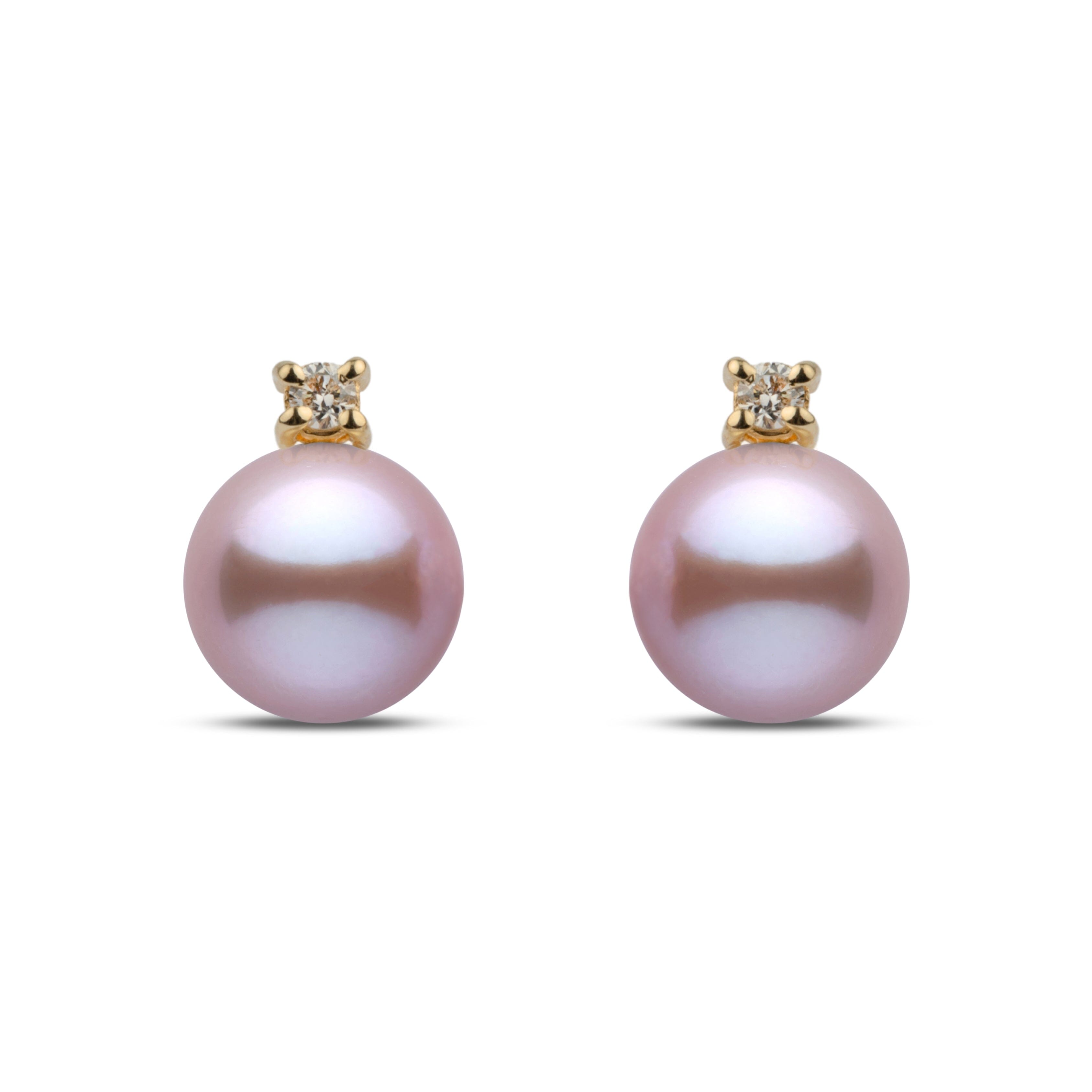 Starlight Collection 6.5-7.0 mm Lavender Freshadama Pearl Earrings