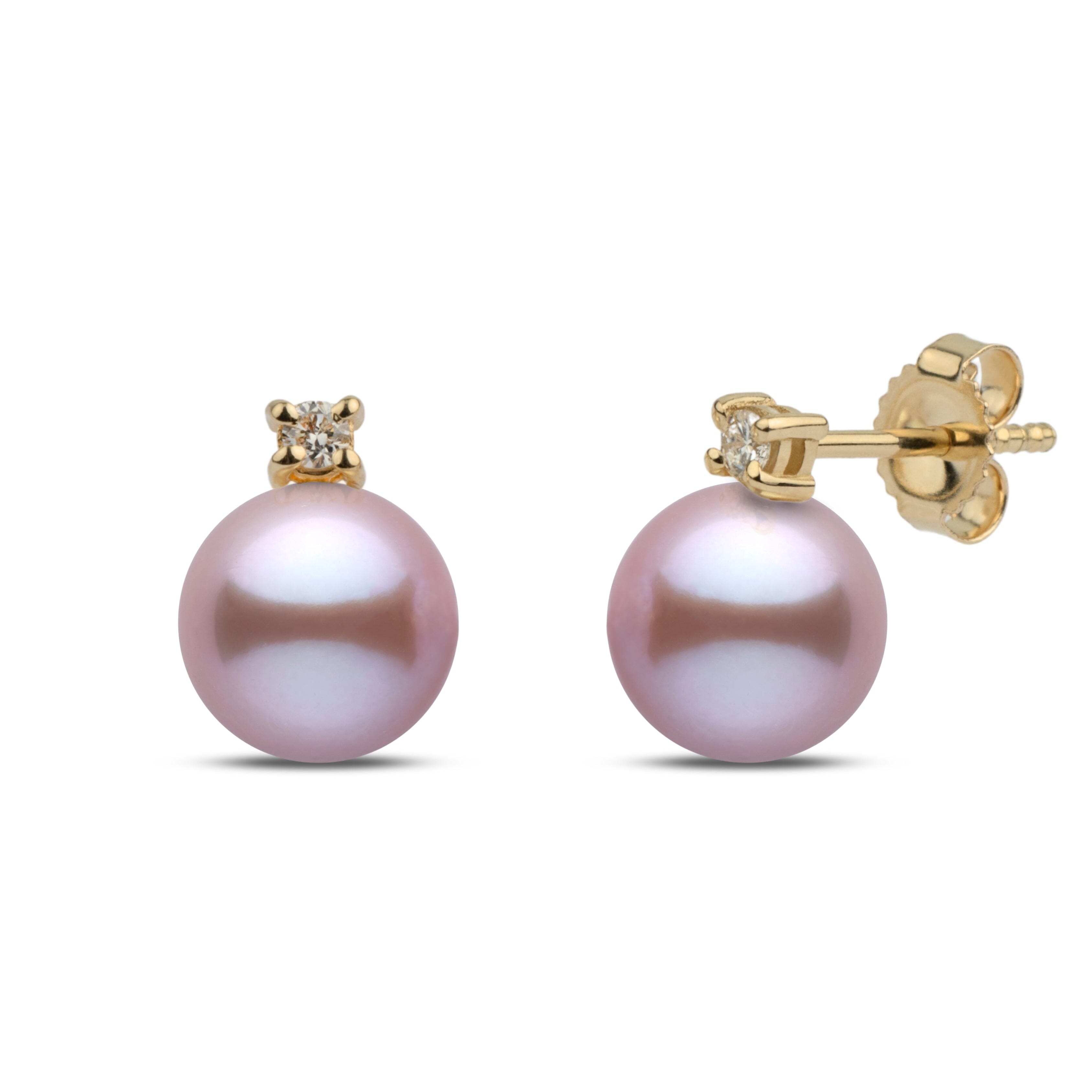 Starlight Collection 6.5-7.0 mm Lavender Freshadama Pearl Earrings