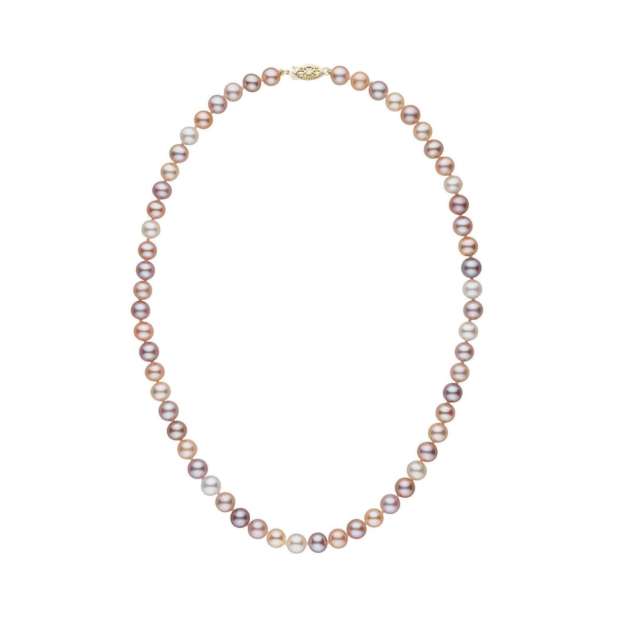 6.5-7.0 mm AAA Multicolor Freshwater Pearl Necklace