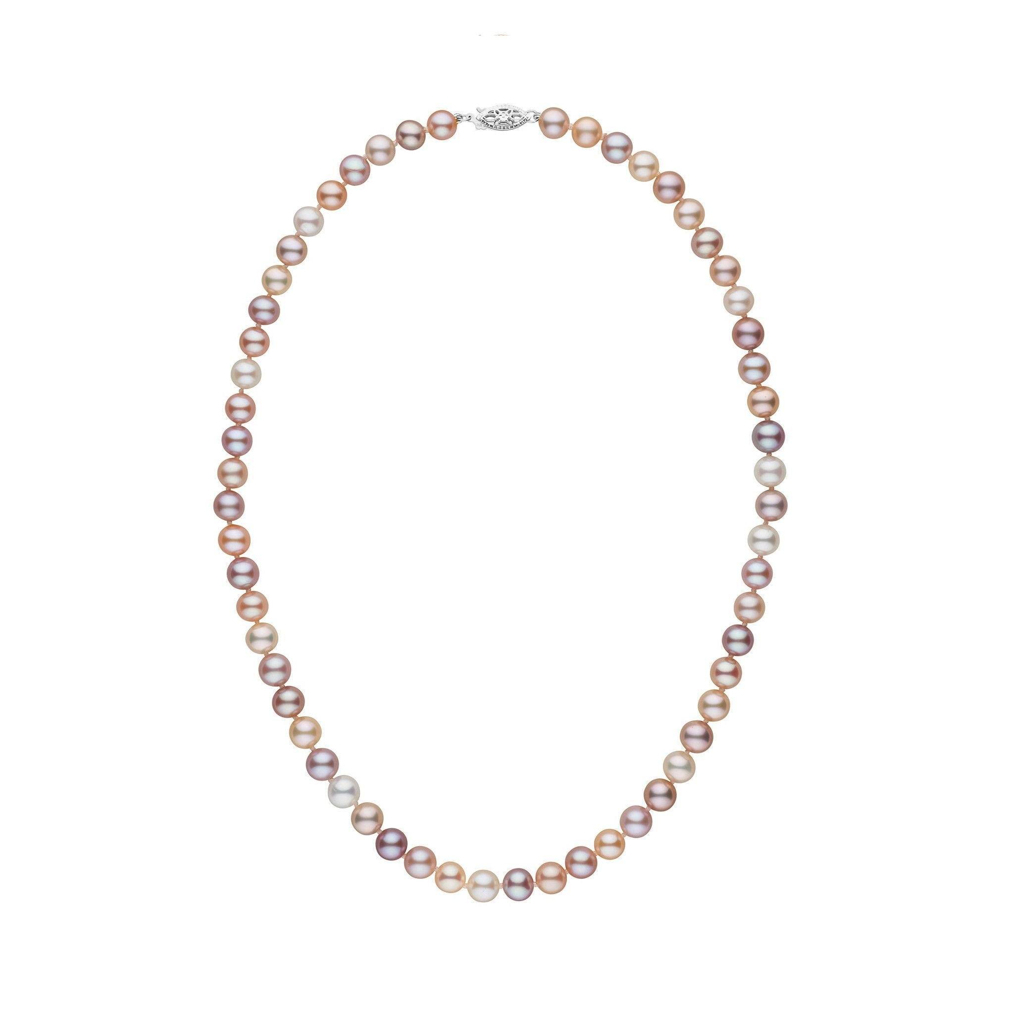 6.5-7.0 mm AAA Multicolor Freshwater Pearl Necklace