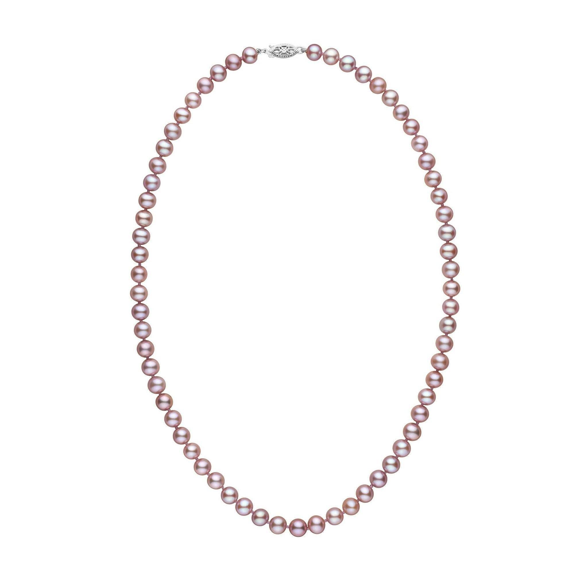 6.5-7.0 mm AAA Lavender Freshwater Pearl Necklace wg