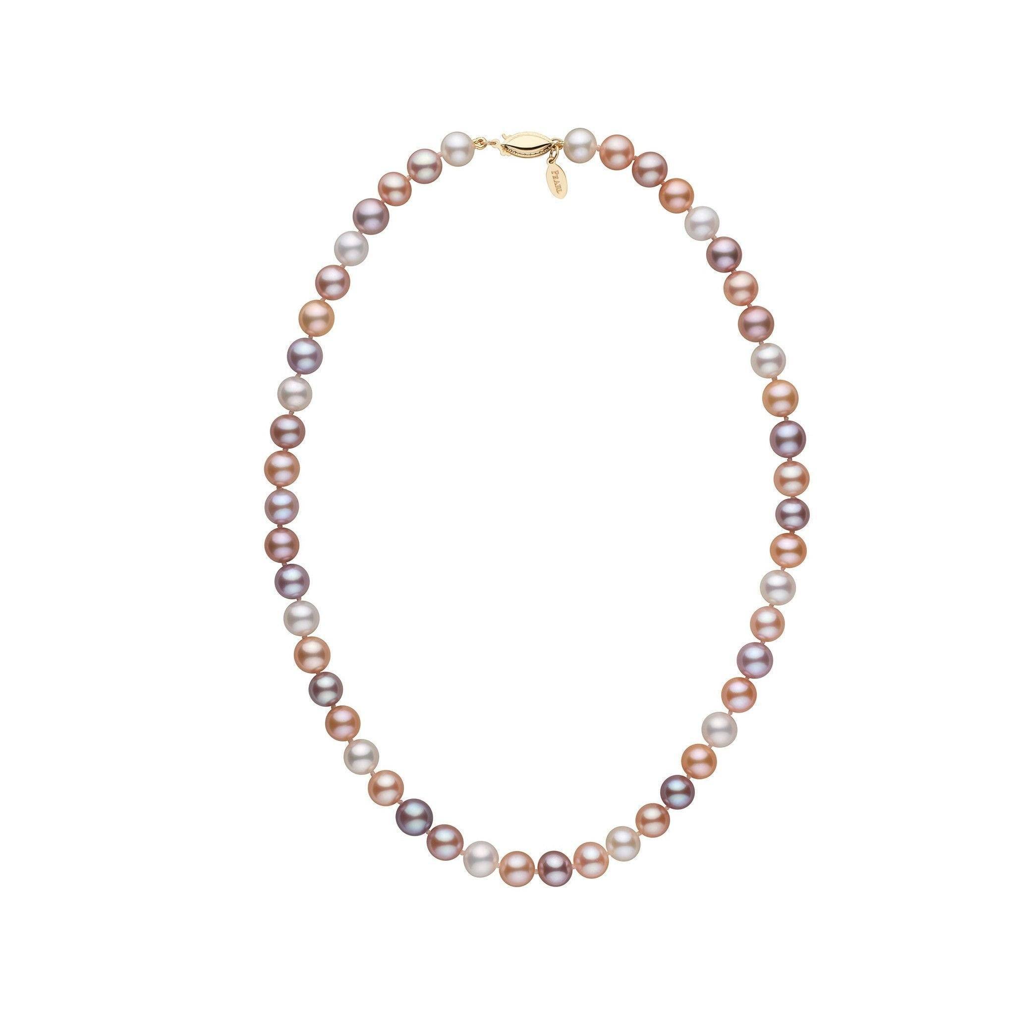 7.5-8.0 mm Multicolor Freshadama Freshwater Pearl Necklace yg