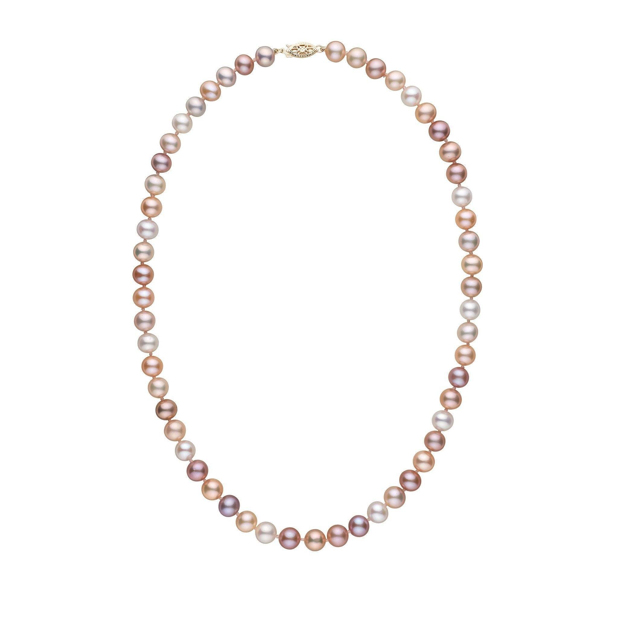 7.5-8.0 mm AA+ Multicolor Freshwater Pearl Necklace yg