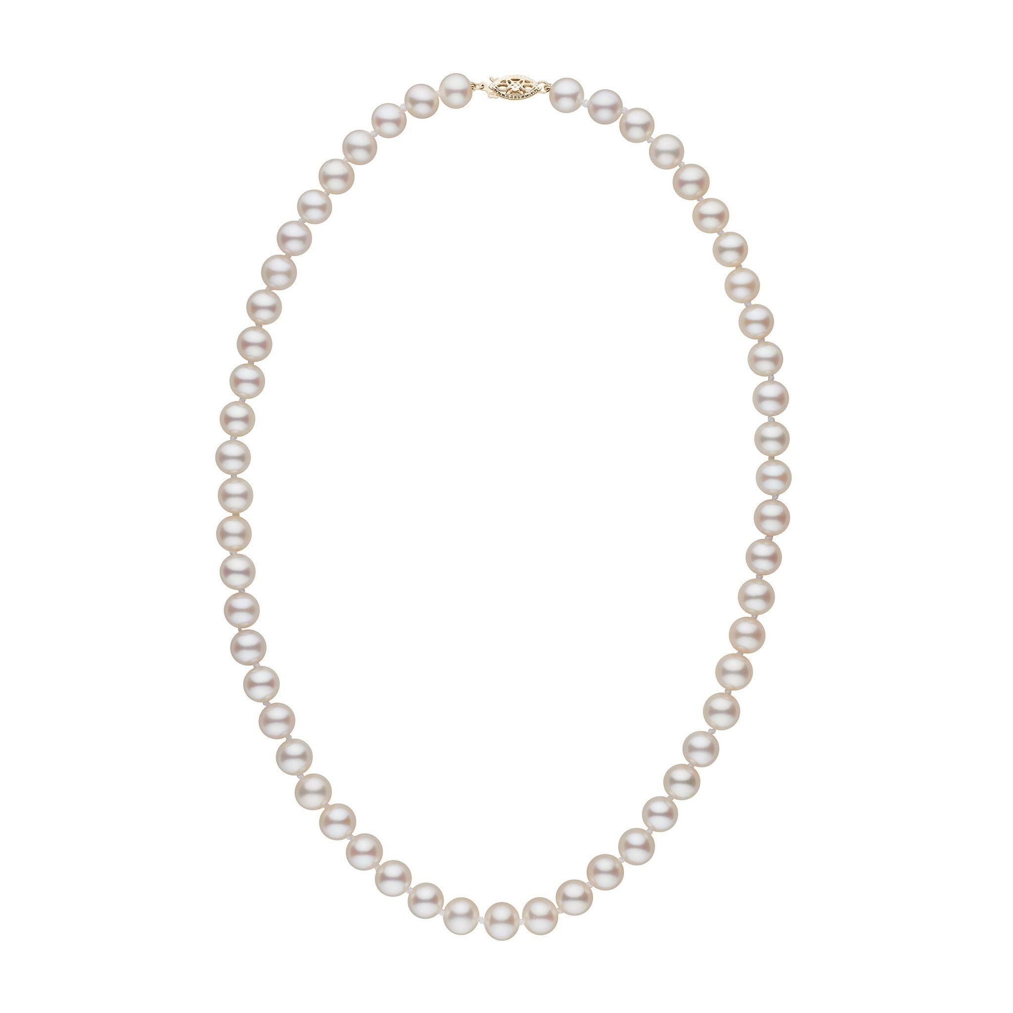 7.5-8.0 mm AAA White Freshwater Pearl Necklace